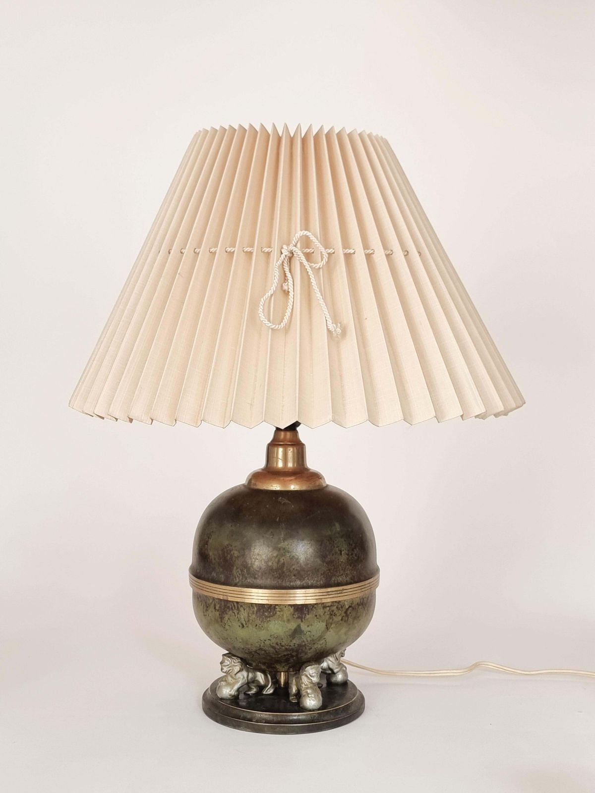 Table Lamp, Svenska Metallverken, Decor Of Lions, Swedish Grace photo buy