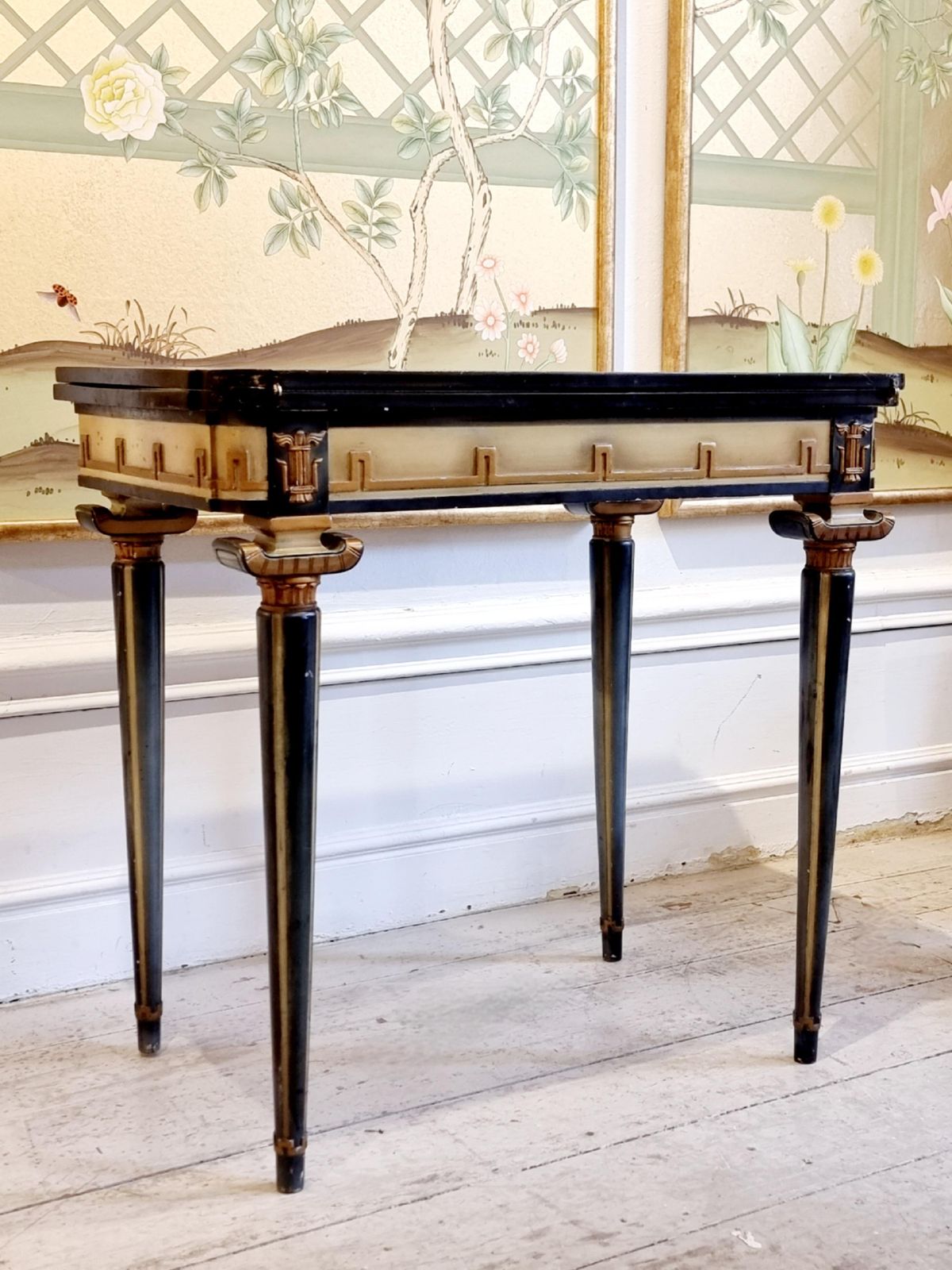 Swedish Grace, Game Table With Decor Of Meander In Relief, 1920/30s. photo vinterior