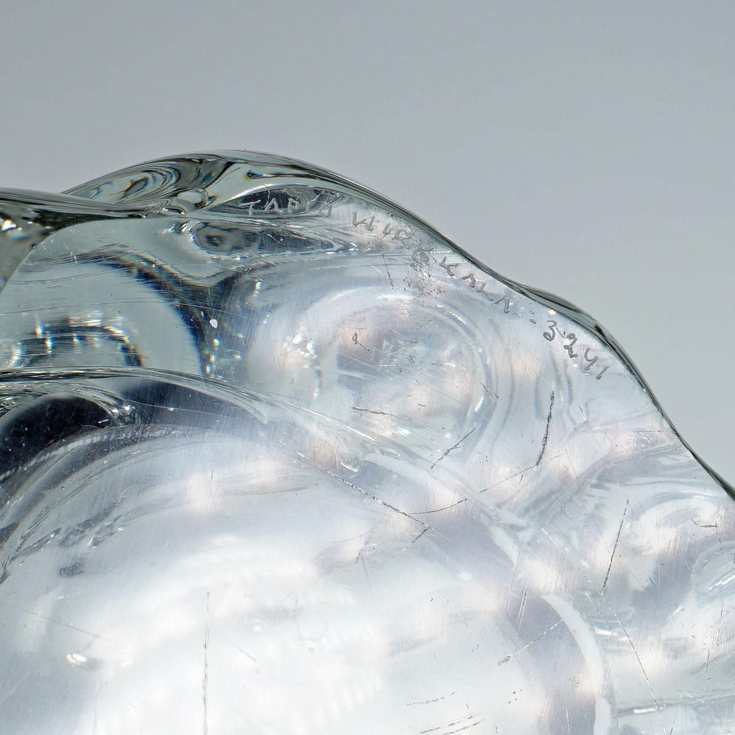 Massive Stump Of A Tree Art Glass Bowl By Tapio Wirkkala For Iittala 1951 photo 877.0