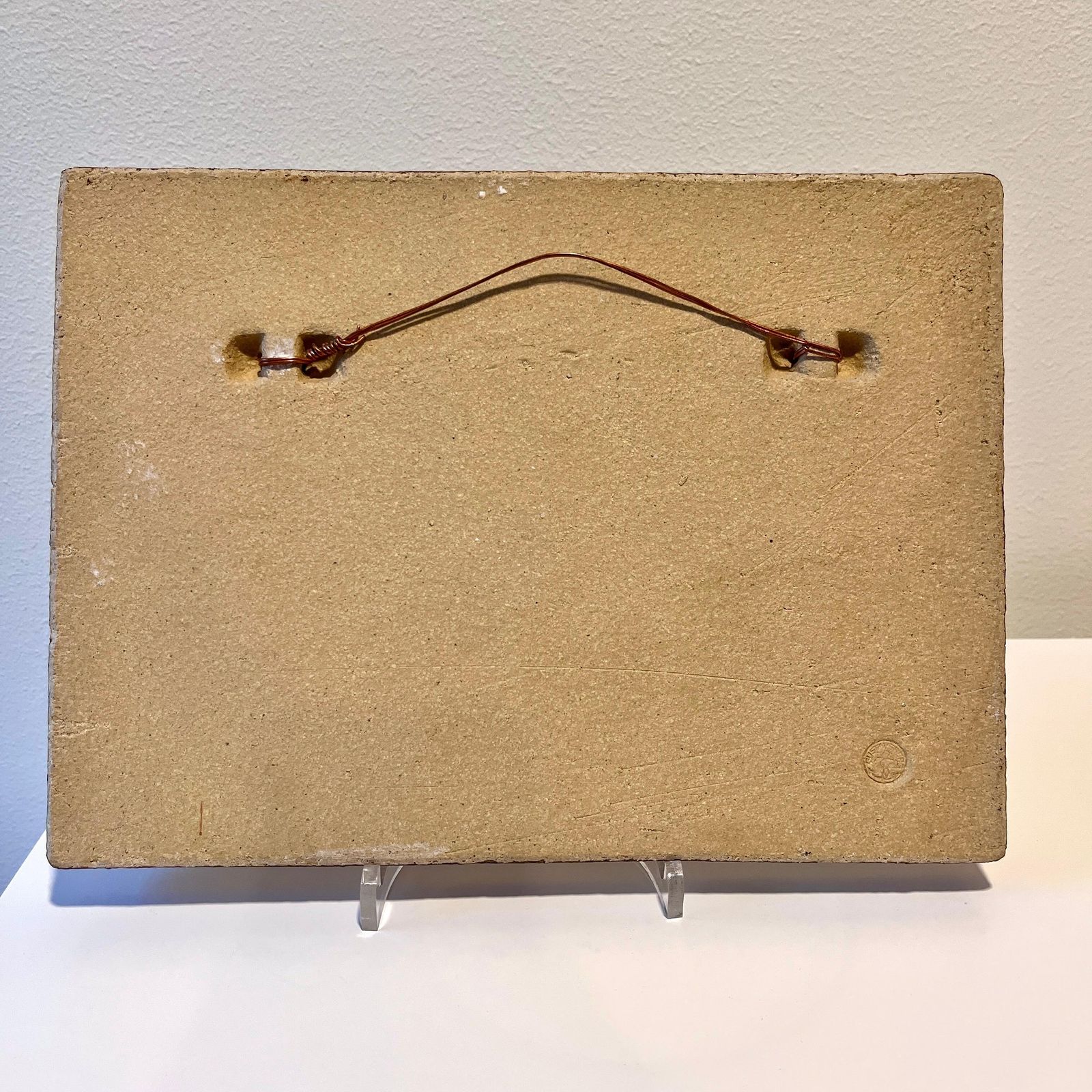 Rare Stoneware Wall Plaque By Stig Lindberg For Gustavsberg, Swedish Modern photo vinterior