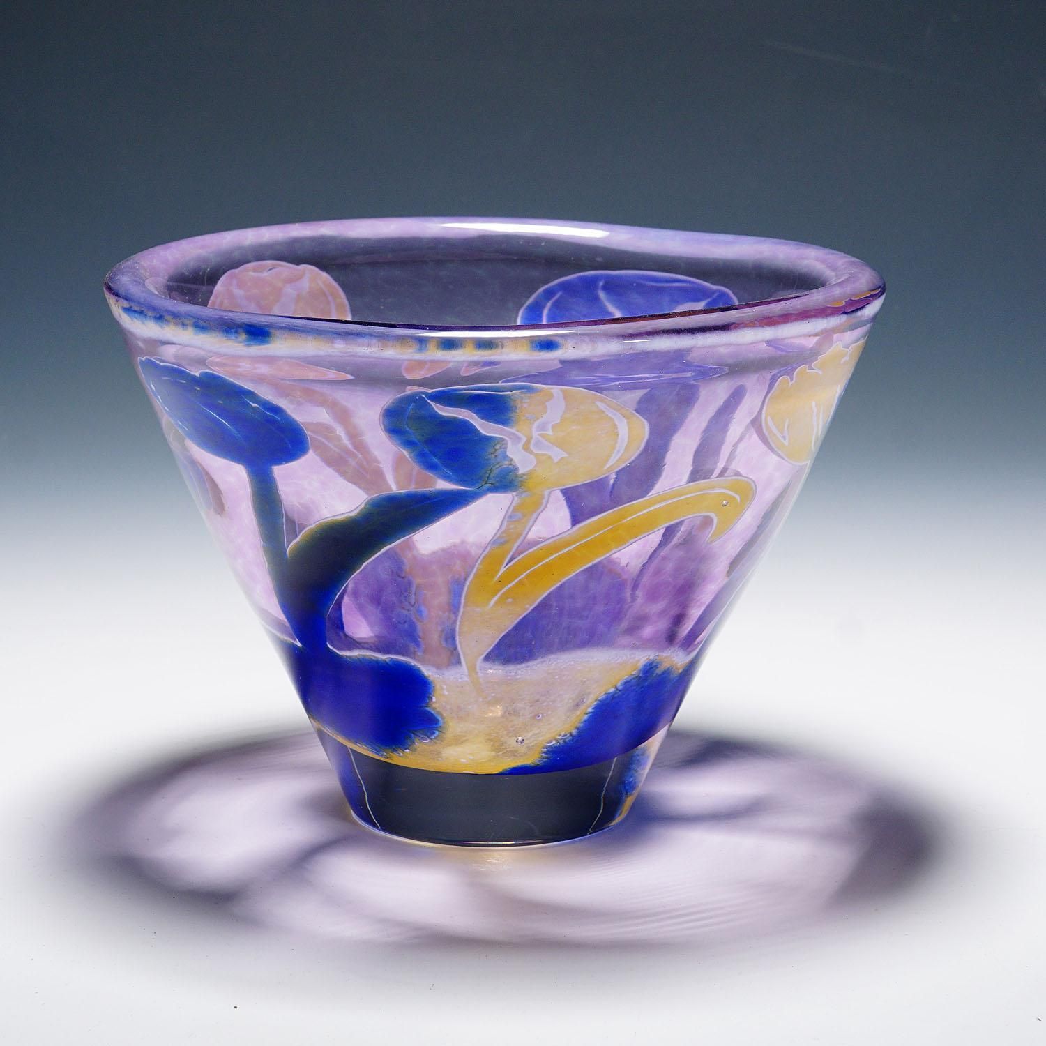 Vintage Art Glass Bowl 'Tulpan' By Astrid Gate 2006 photo furniture
