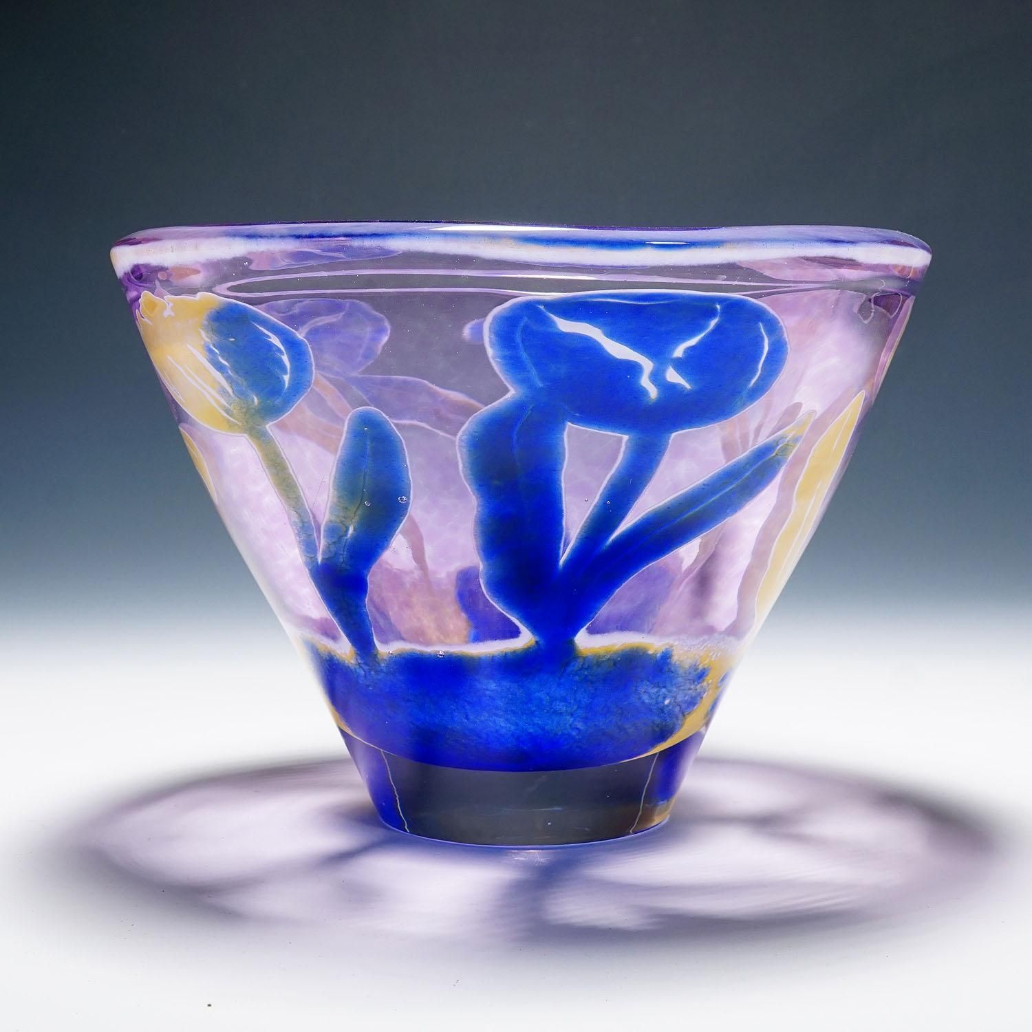 Vintage Art Glass Bowl 'Tulpan' By Astrid Gate 2006 photo Home Decor