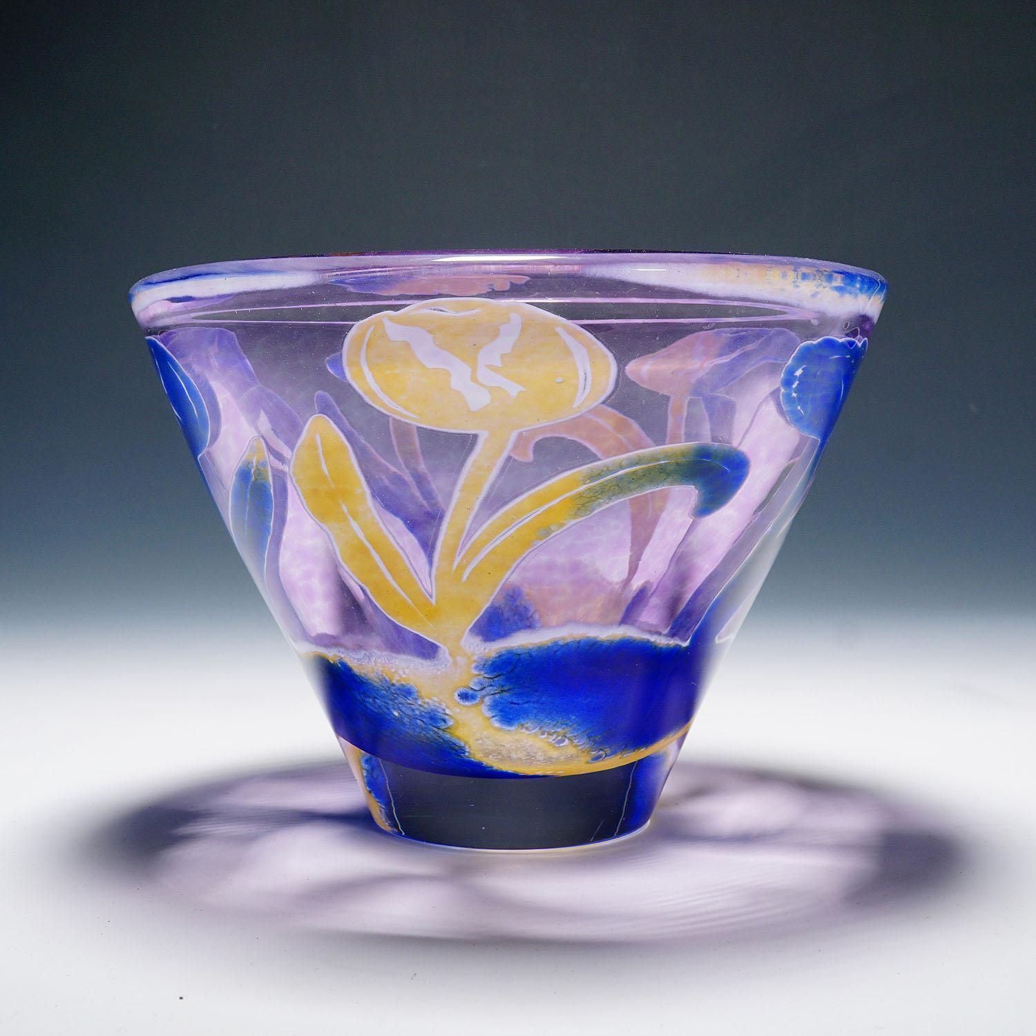 Vintage Art Glass Bowl 'Tulpan' By Astrid Gate 2006 photo 621.0