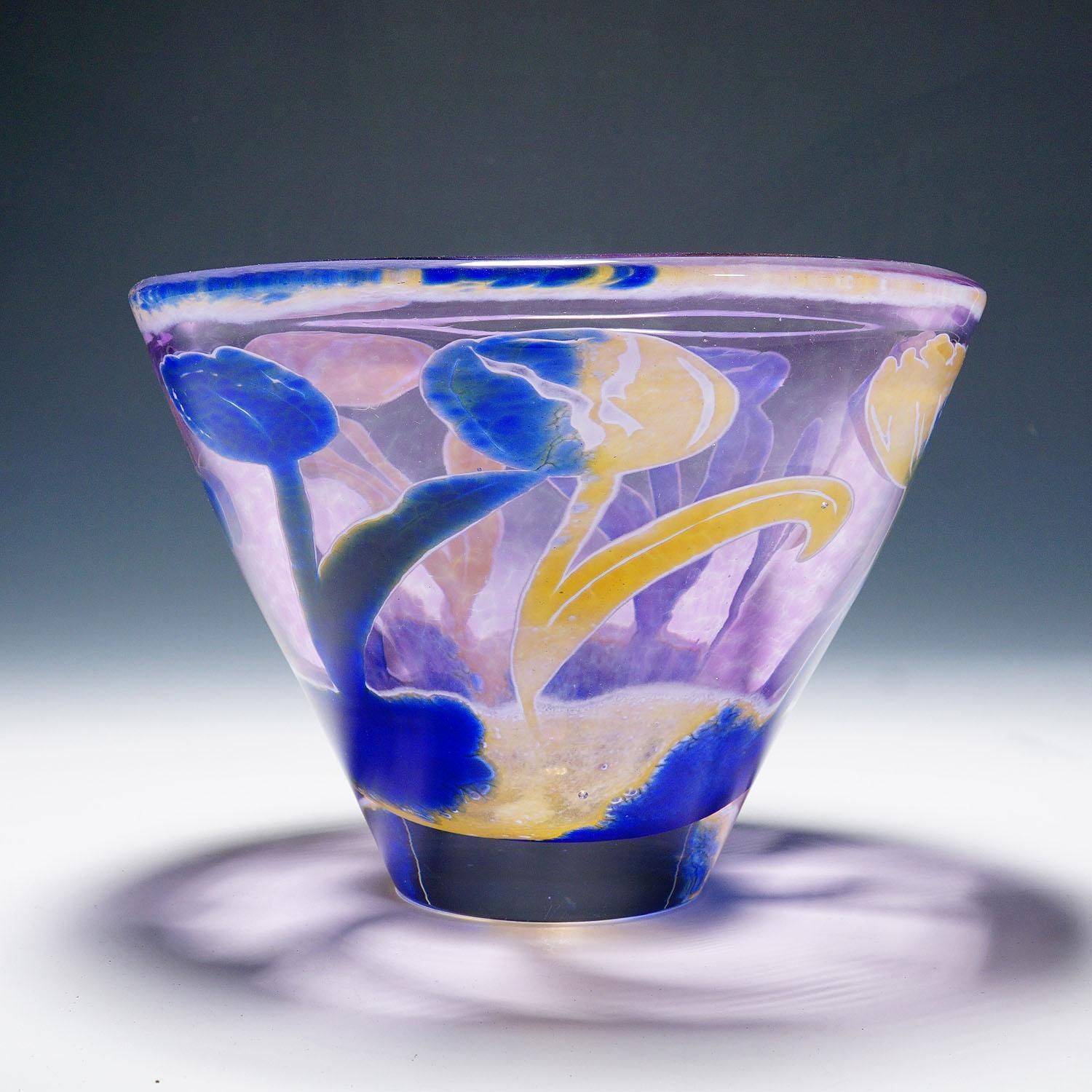 Vintage Art Glass Bowl 'Tulpan' By Astrid Gate 2006 photo vinterior