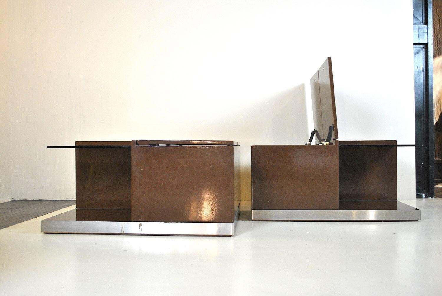 Italian Midcentury Coffee Table Dry Bar, 1970s photo Furniture
