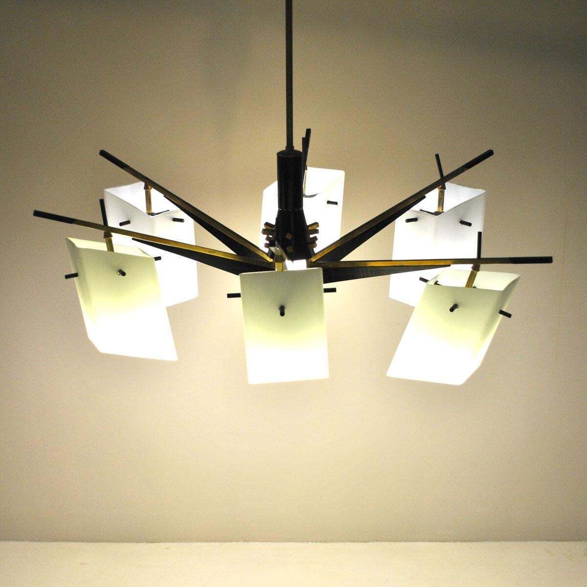 Stilux Chandelier Italian Midcentury From The 1960s photo furniture