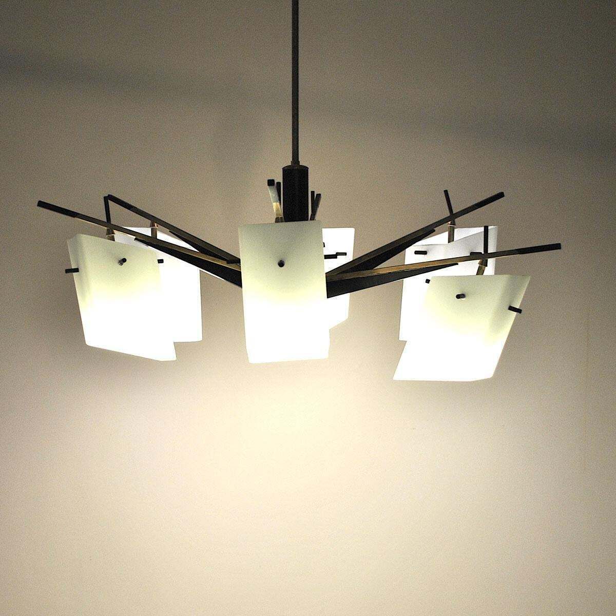 Stilux Chandelier Italian Midcentury From The 1960s photo for sale