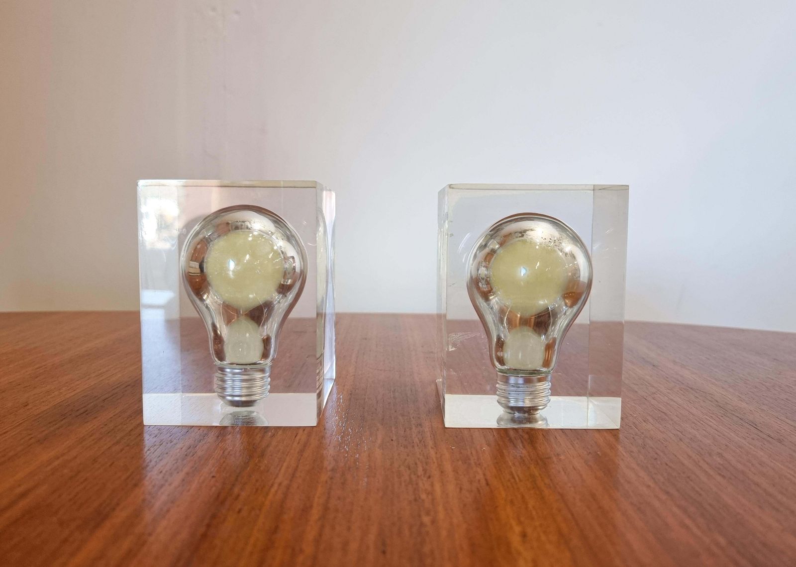 Pierre Giraudon, A Pair Of Lucite Sculptures "Neon", France, Midcentury photo Art