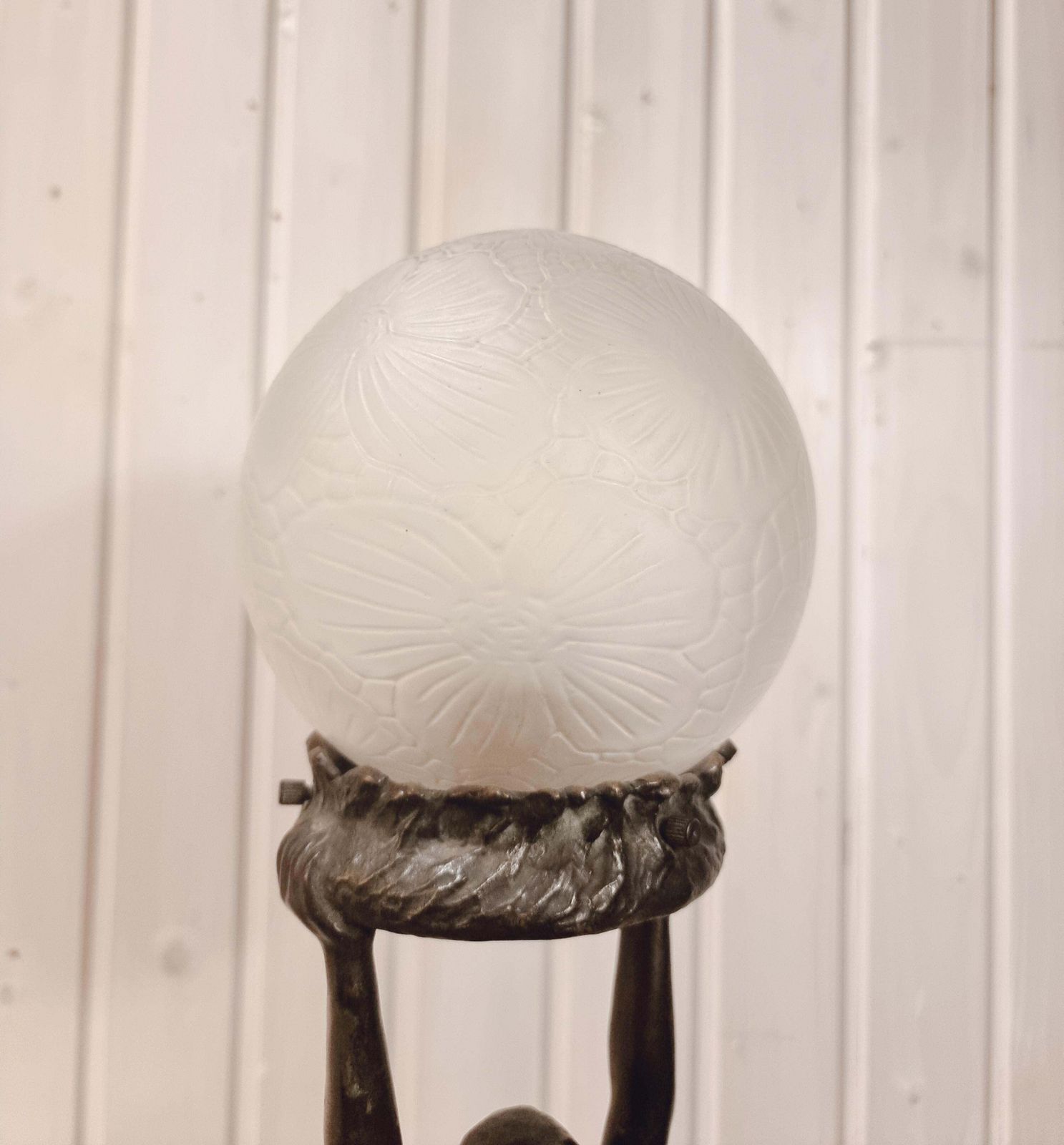 Table Lamp In Bronze, Gerda Sprinchorn For Herman Bergman Stockholm, Art Nouveau photo buy