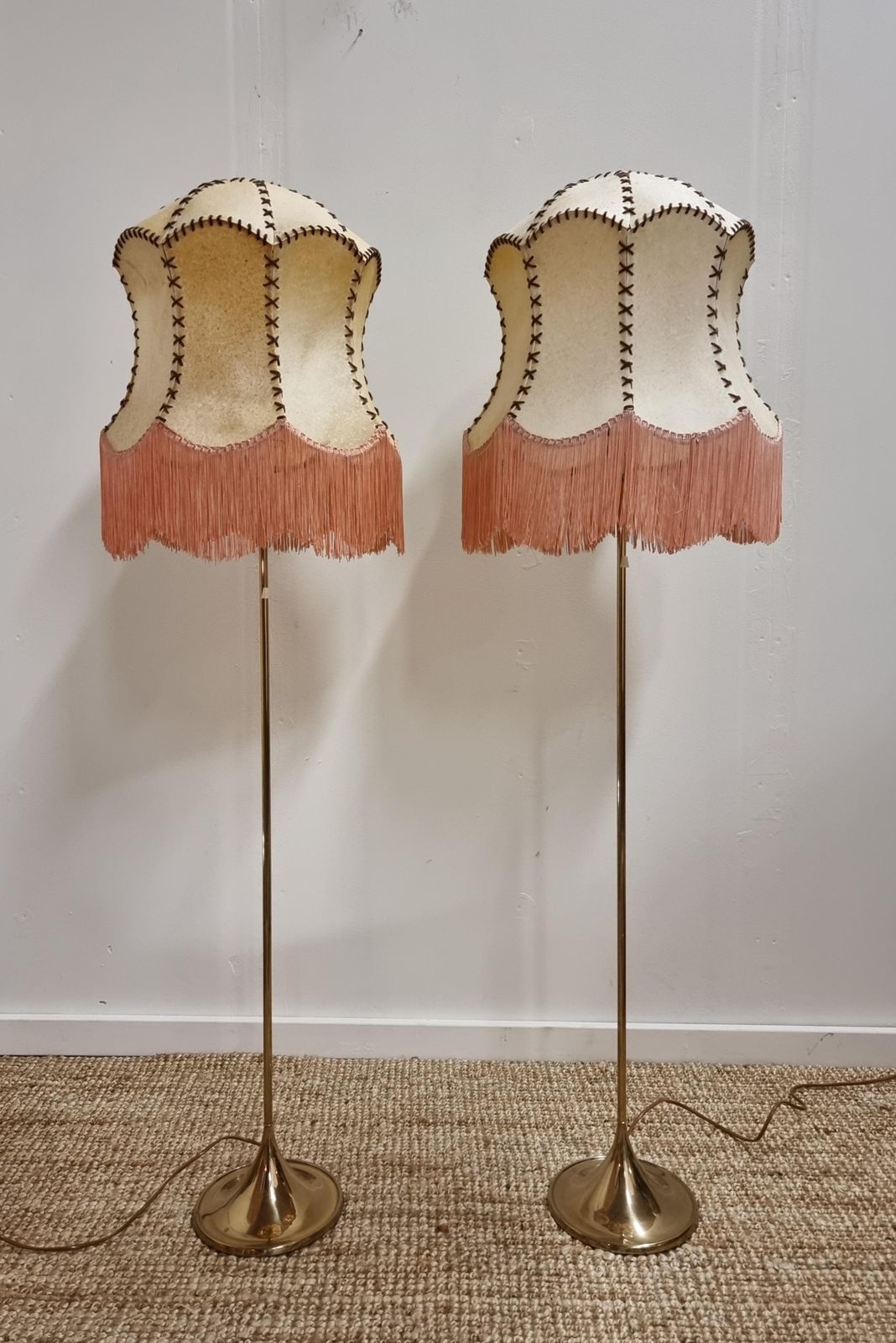 photo buy Bergboms, Pair Of Floor Lamps, G 024, Brass, Scandinavian Modern / Midcentury