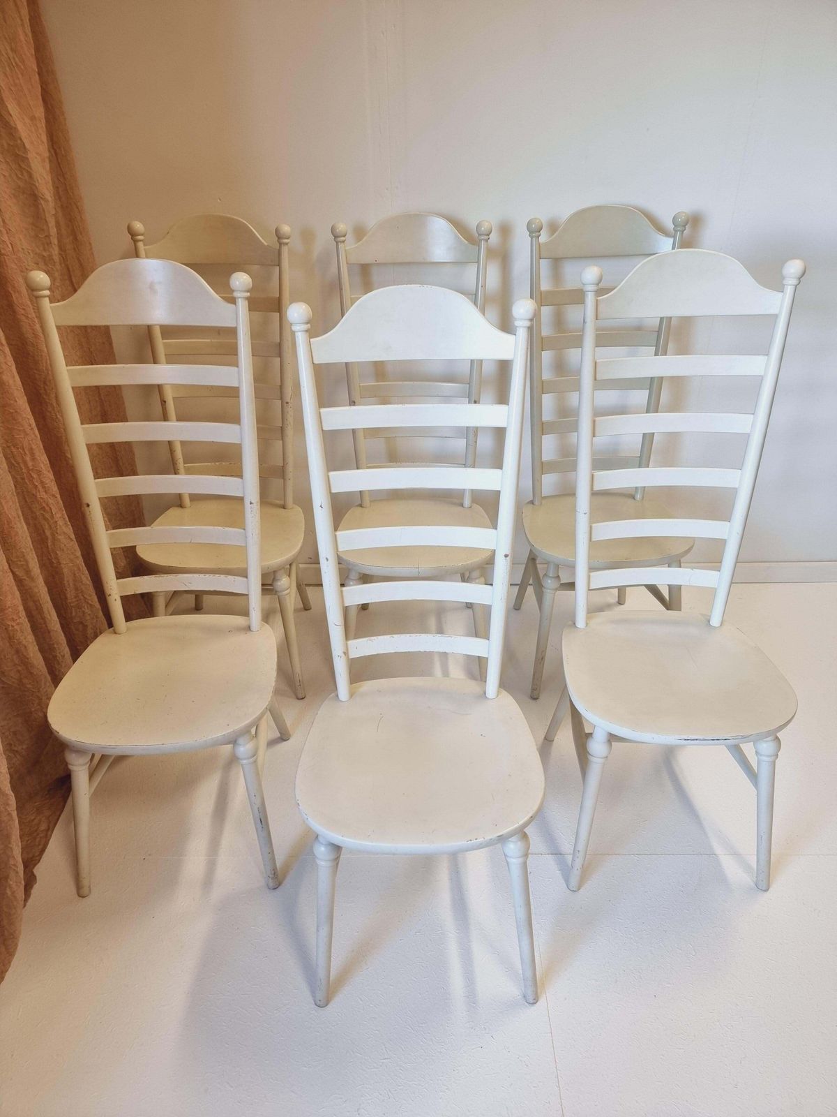 Lillemor Mannerheim, High Back "Mona" Chairs, 6 Pcs, Nesto, Scandinavian Modern photo furniture