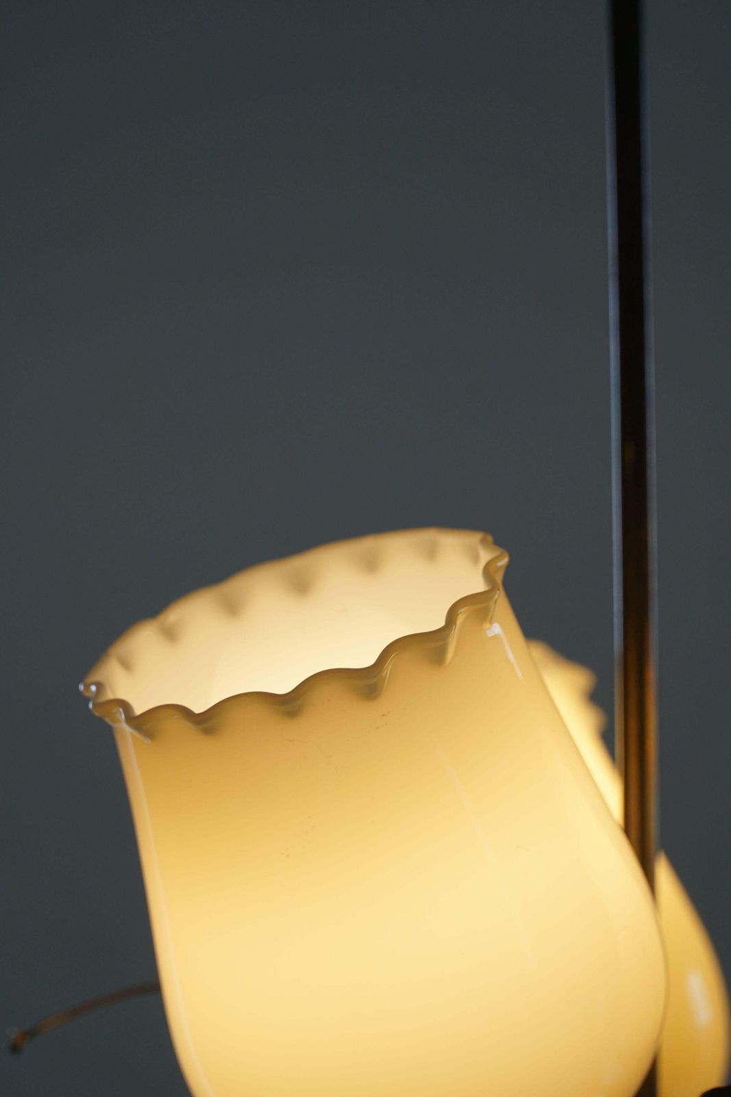 Mid Century Glass & Brass Chandelier, Model 501 3 By Stockmann, Finland, 1940s photo 3614.0