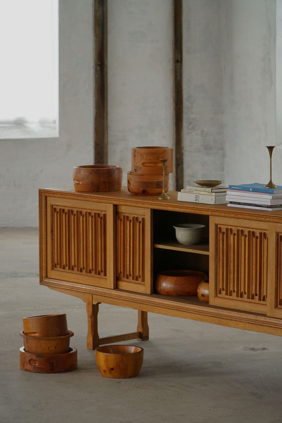 photo for sale Lot Of 10 Mid Century Swedish Pine Bowls, Crafted By Holmbergs & Varnamo, 1970s
