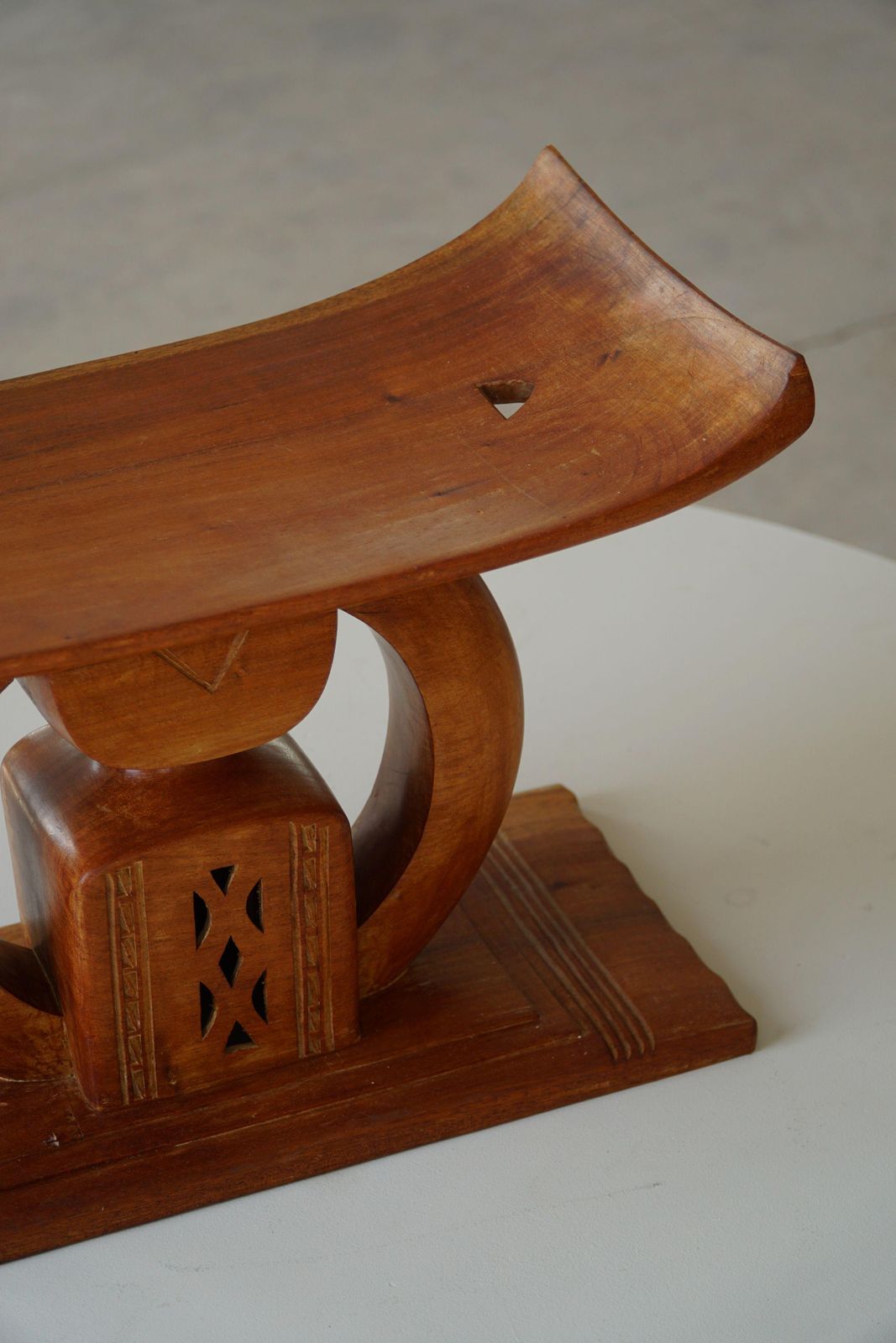 photo buy West African Ashanti Stool In Carved Hardwood, 20th Century