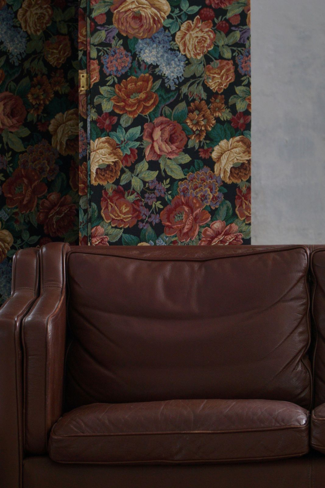 Stouby Møbelfabrik, Mid Century 2 Seater Sofa In Brown Leather, 1970s photo vintage