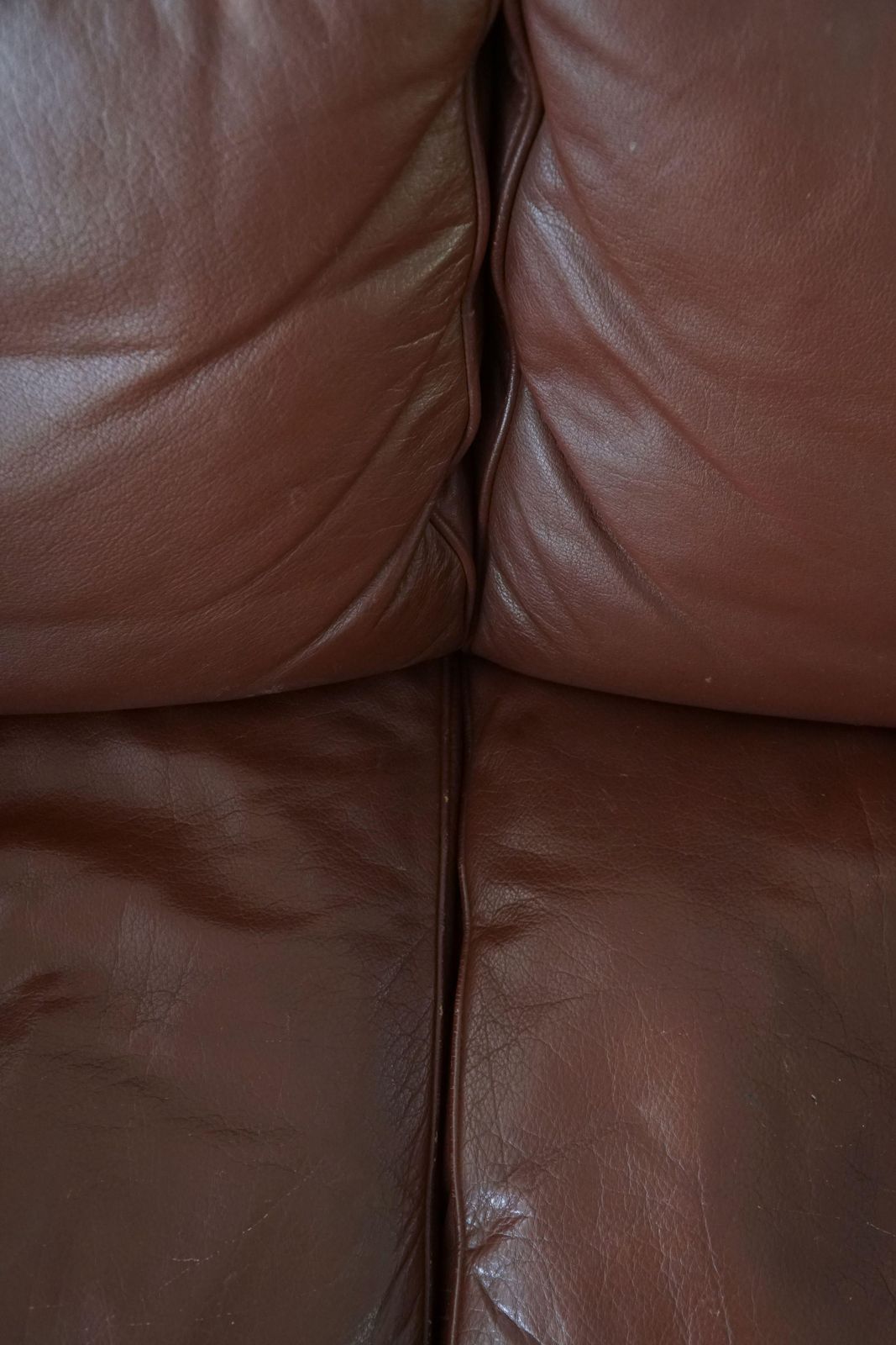 1656.0 Stouby Møbelfabrik, Mid Century 2 Seater Sofa In Brown Leather, 1970s photo