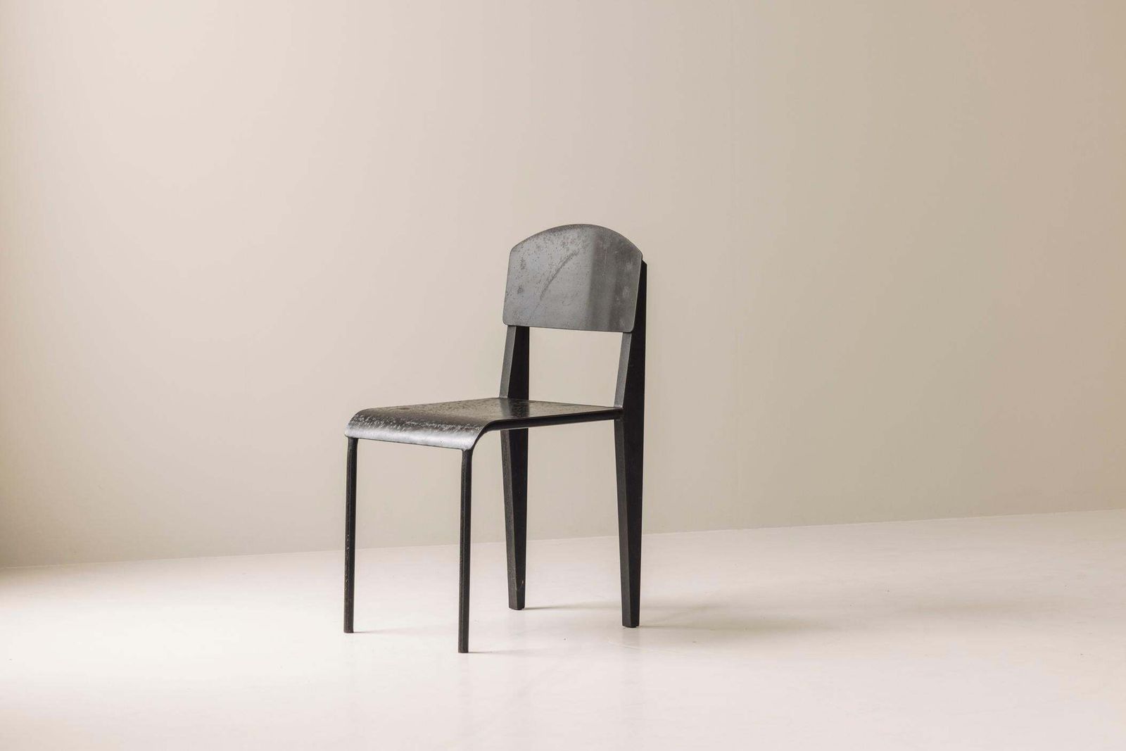 Unusual Interpretation Jean Prouvé Metropole 305 / Standard Chair, France, 1950s photo for sale