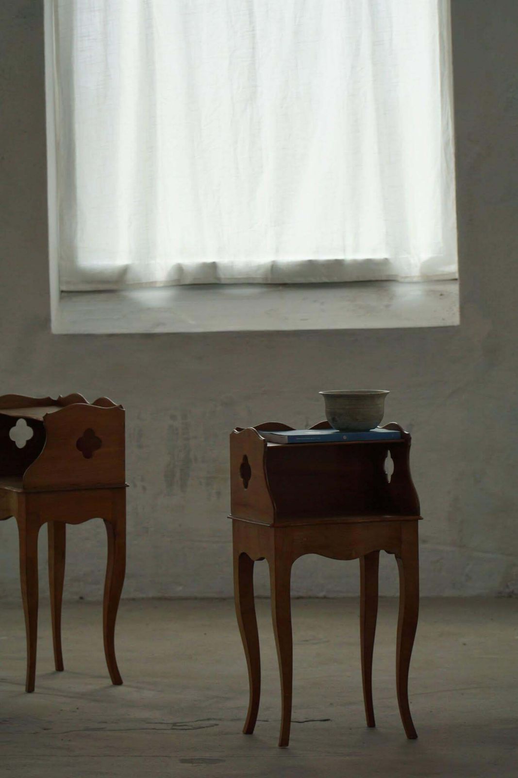 Danish Modern, A Elegant Pair Of Nightstands In Nutwood, 1940s photo vintage