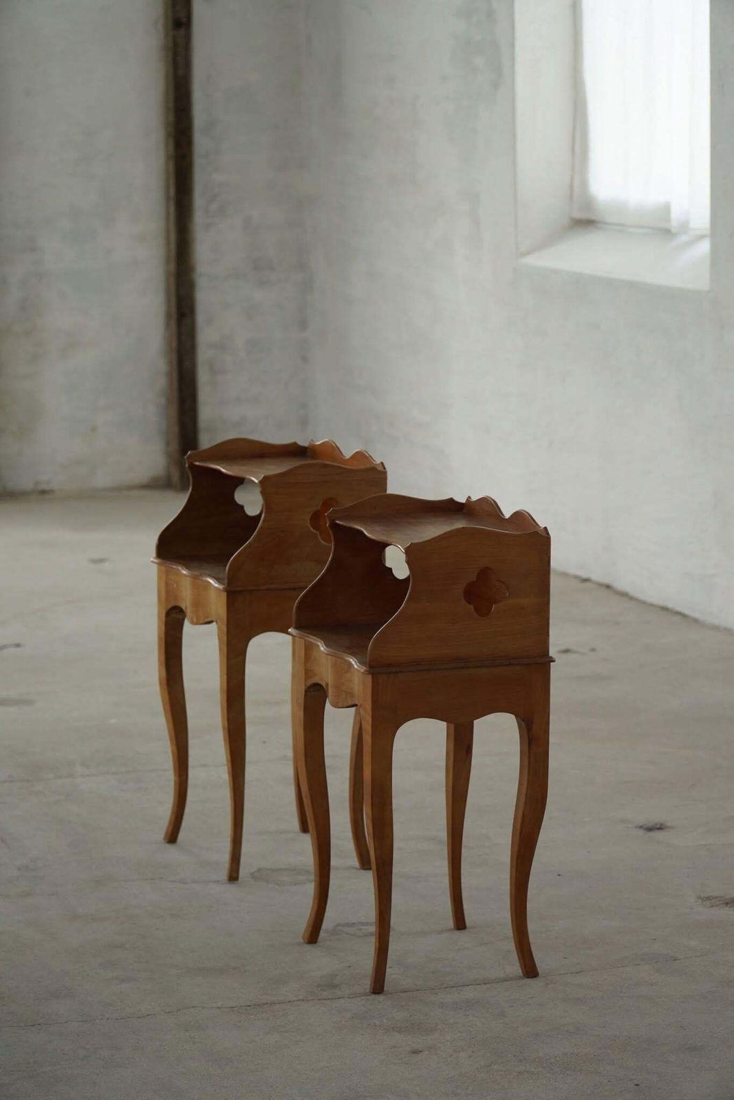 Furniture Danish Modern, A Elegant Pair Of Nightstands In Nutwood, 1940s photo