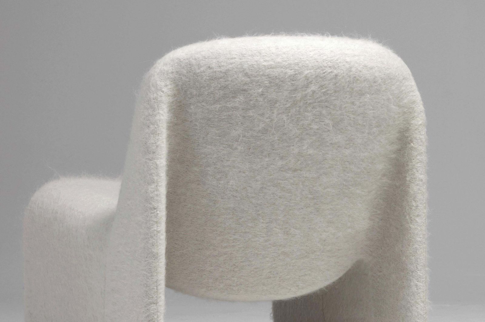 Giancarlo Piretti “Alky” Chair In Pierre Frey Fluffy Fabric, Artifort, 1970s photo vintage