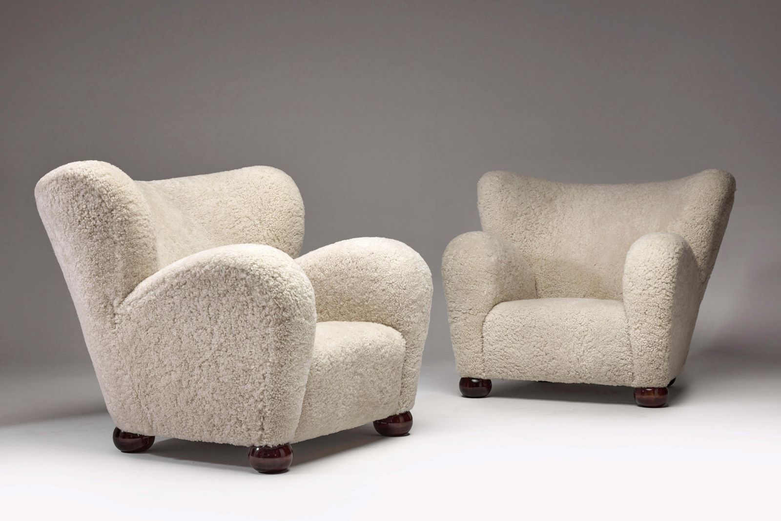 Marta Blomstedt  Sheepskin Wing Chairs For The Aulanko Hotel, Finland, 1930s. photo buy