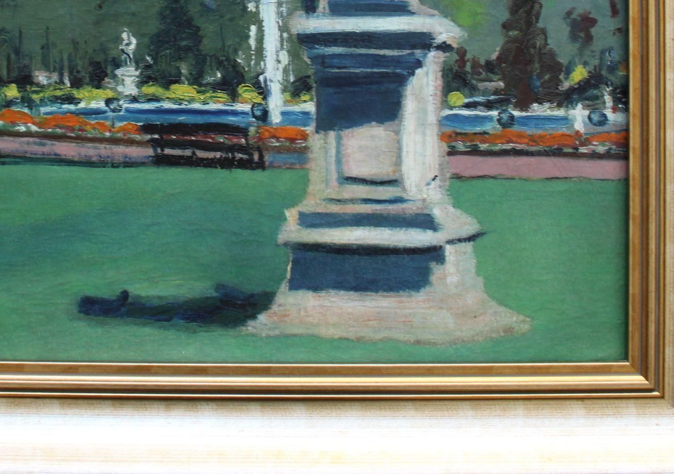 Rudolfs Pinnisluxembourg Garden, 47x54 Cm, Oil/Cardboard, 19391939 photo buy