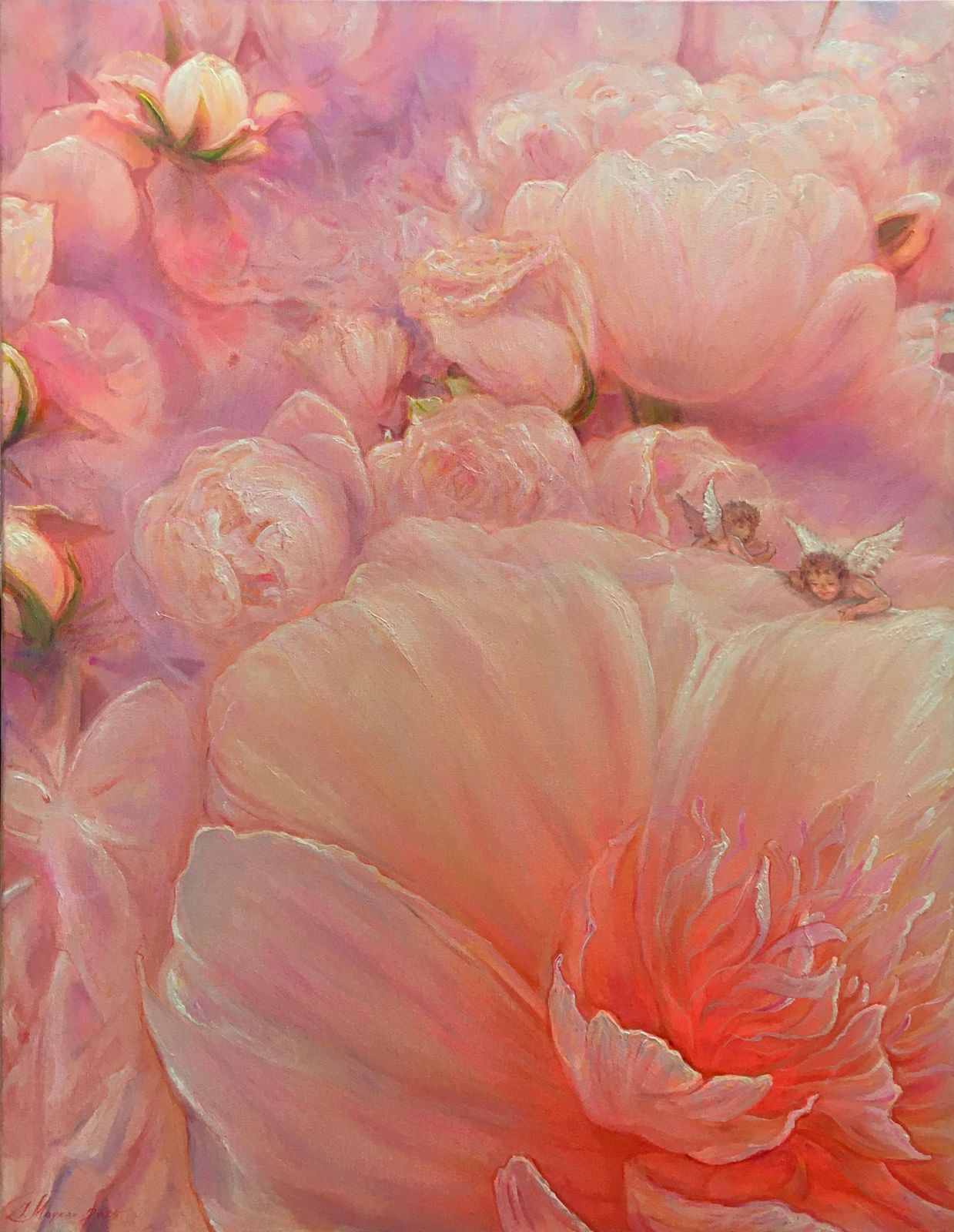 Igor Maikovpeonies  70x90 Cm, Canvas/Oil, 20252025