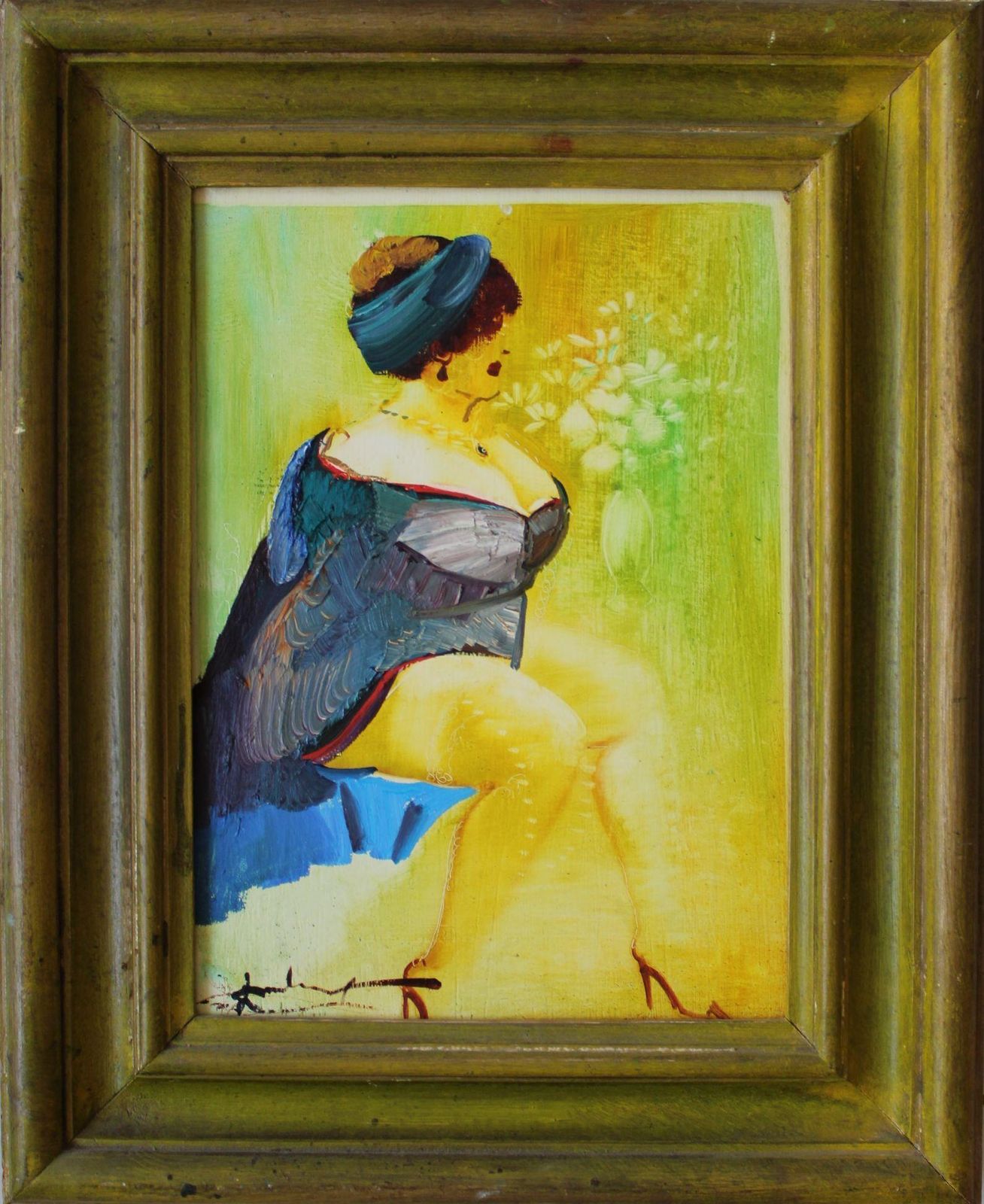 Juris Zvirbulisla Femme Fatale  Oil/Cardboard, 37x26 Cm1986 photo furniture