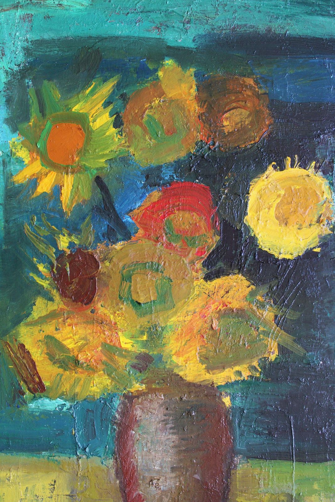 Aleksandr Rodin (1922 2001)sunflowers. 1984, Oil On Canvas, 90x60 Cm1984 photo 1560.0