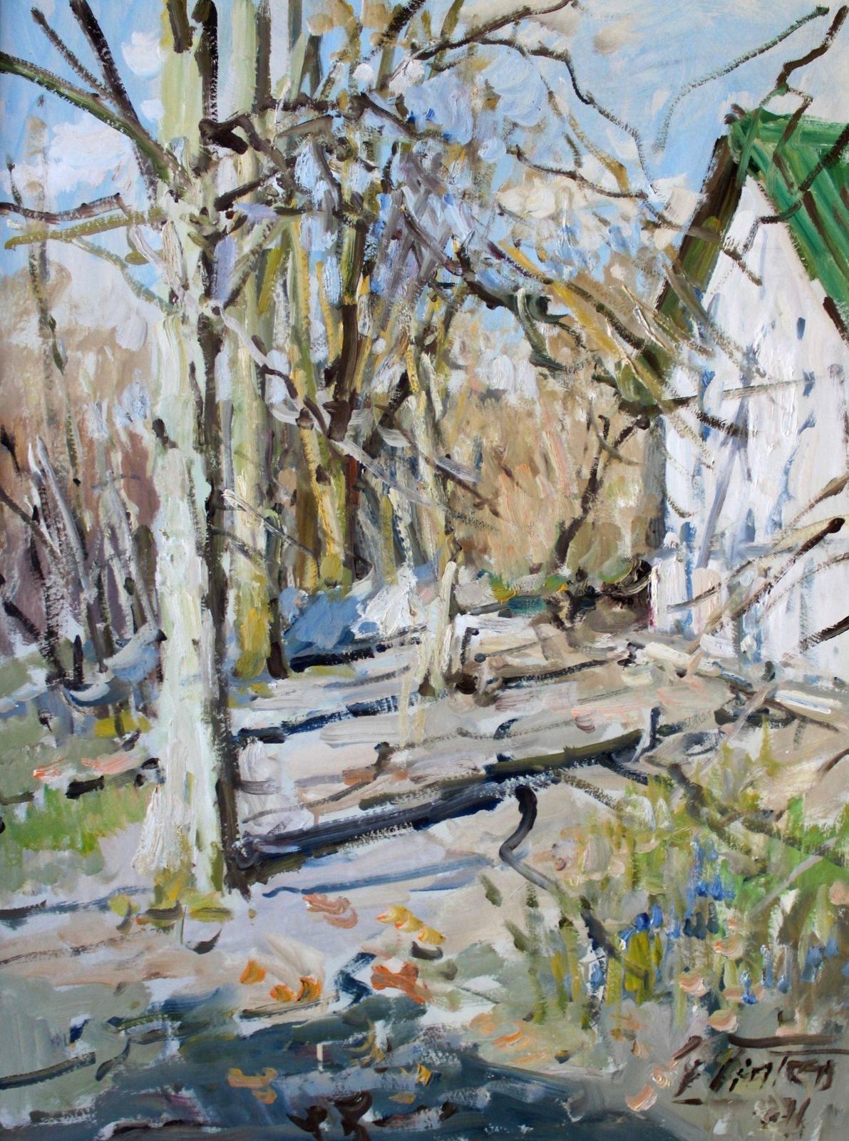 Edgars Vinterssunny Alley  Cardboard/Oil, 87x65.5 Cm, 19711971
