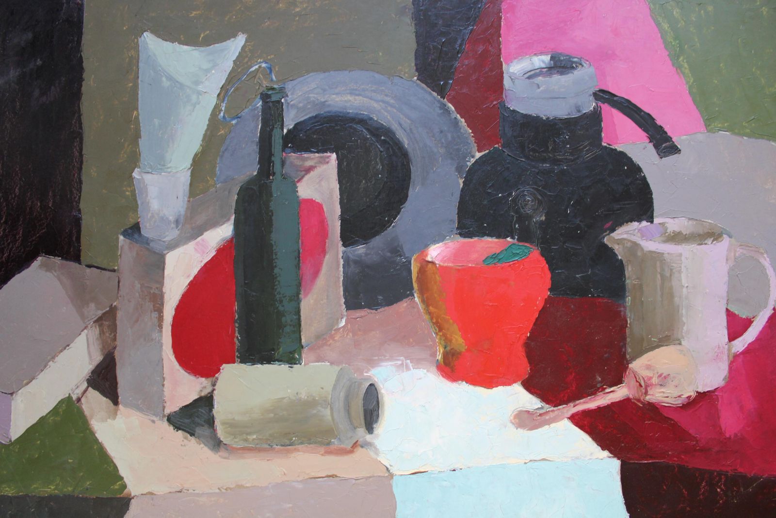 Aija Zarinastill Life  Oil/Cardboard, 69x99 Cm.1981 photo vinterior