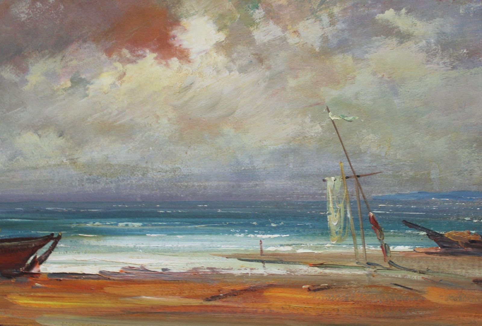 Stanislav Kreicsthe Storm Has Passed. 1978, Cardboard, Oil, 40x64 Cm1978 photo for sale