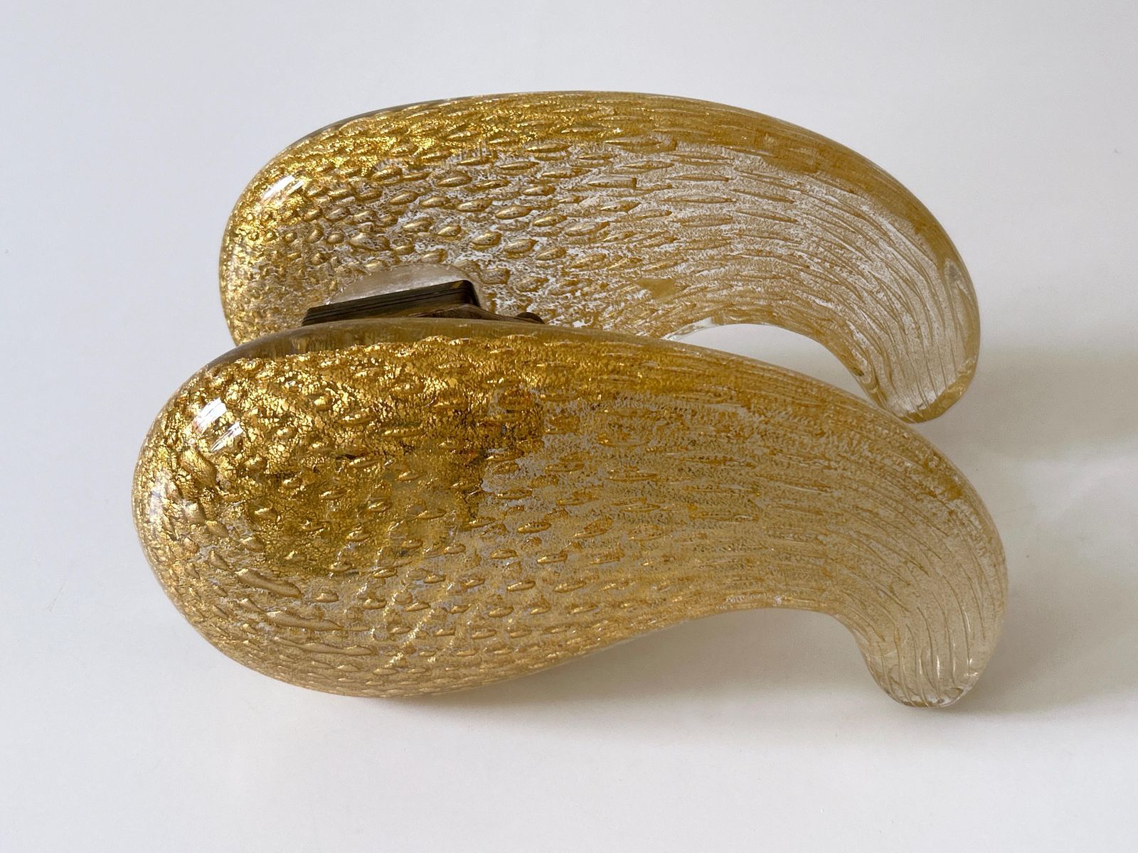 Exceptional Mid Century Murano Glass Push & Pull Door Handles By Seguso 1950s photo for sale