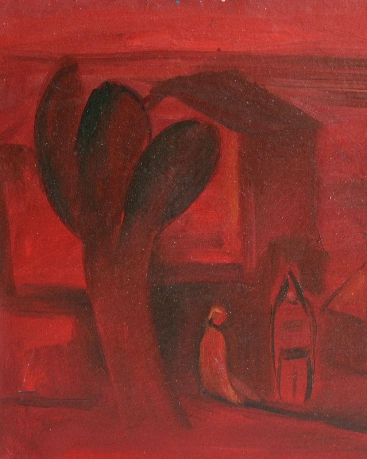 Aleksandr Rodin (1922 2001)red Landscape1991 photo for sale
