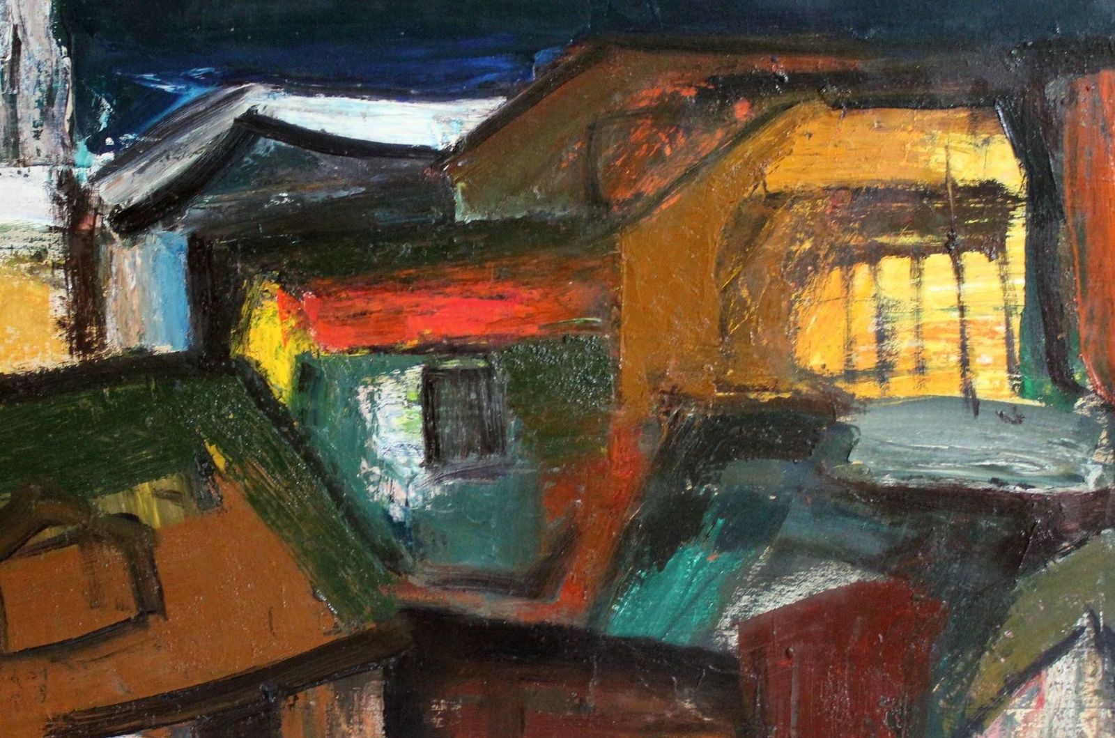 Aleksandr Rodin (1922 2001)city  Cardboard/Oil, 80x100 Cm1992 photo for sale