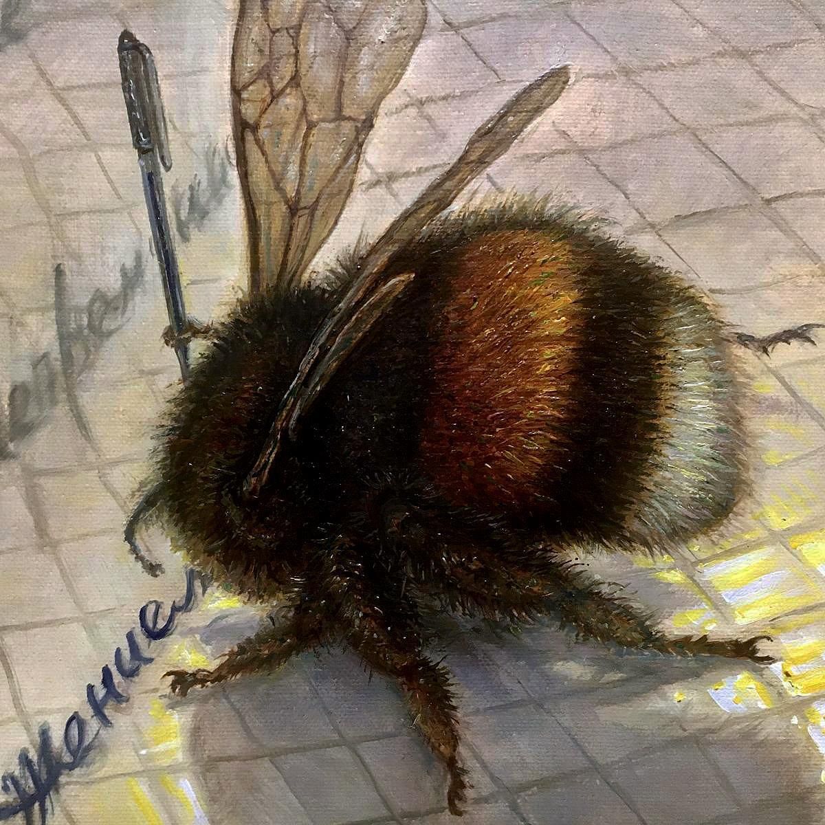 Igor Maikovbest Regards, Bumblebee  Oil/Canvas, 40x50 Cm, 20212021 photo furniture