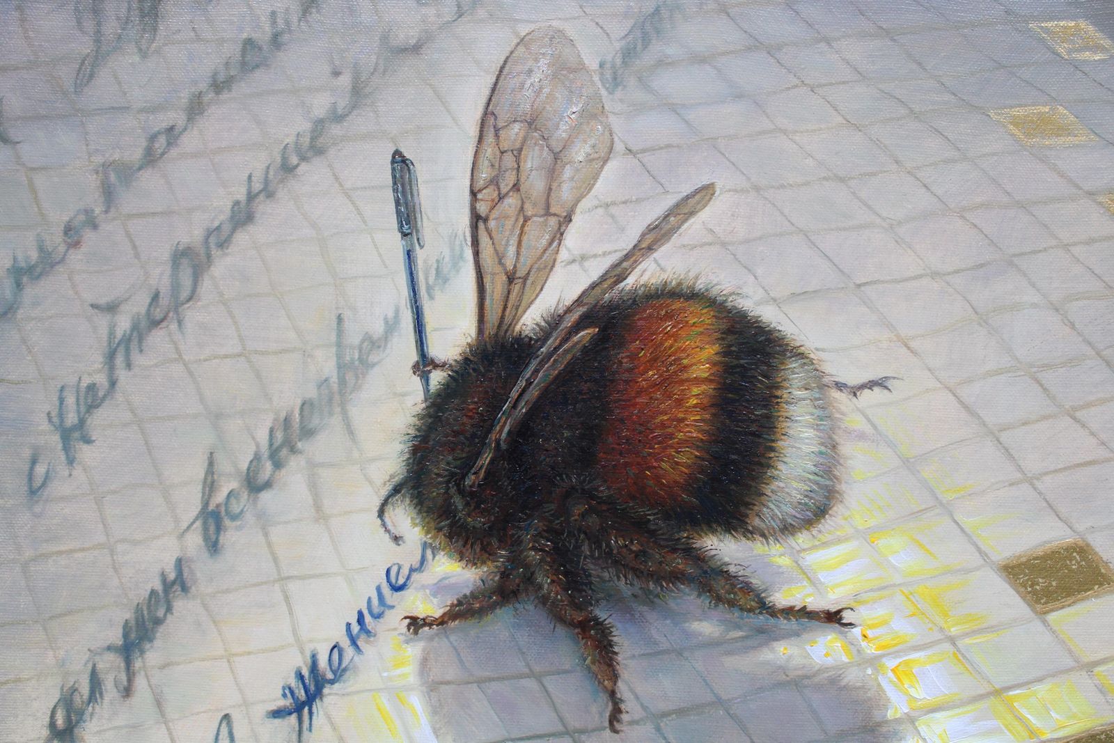 Igor Maikovbest Regards, Bumblebee  Oil/Canvas, 40x50 Cm, 20212021 photo 425.0