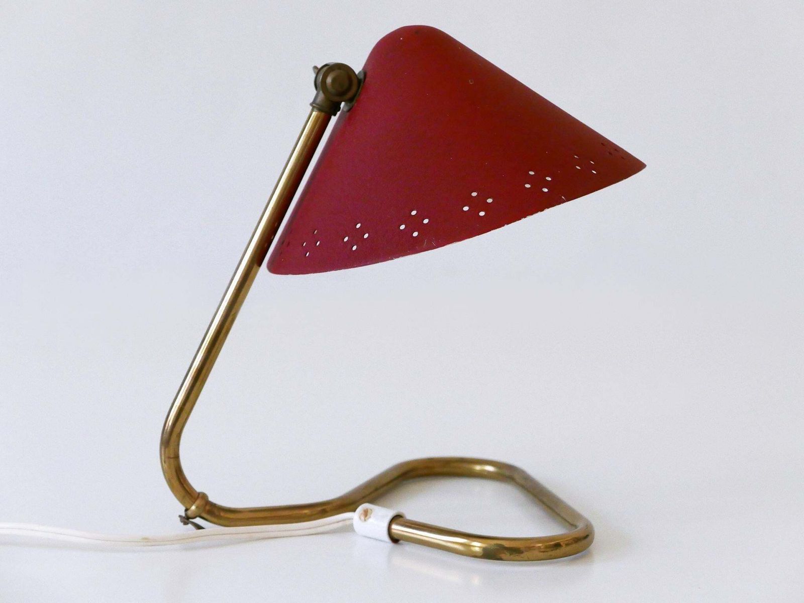 photo for sale Lovely Mid Century Brass Table Lamp By Erik Wärnå For Gnosjö Sweden 1950s