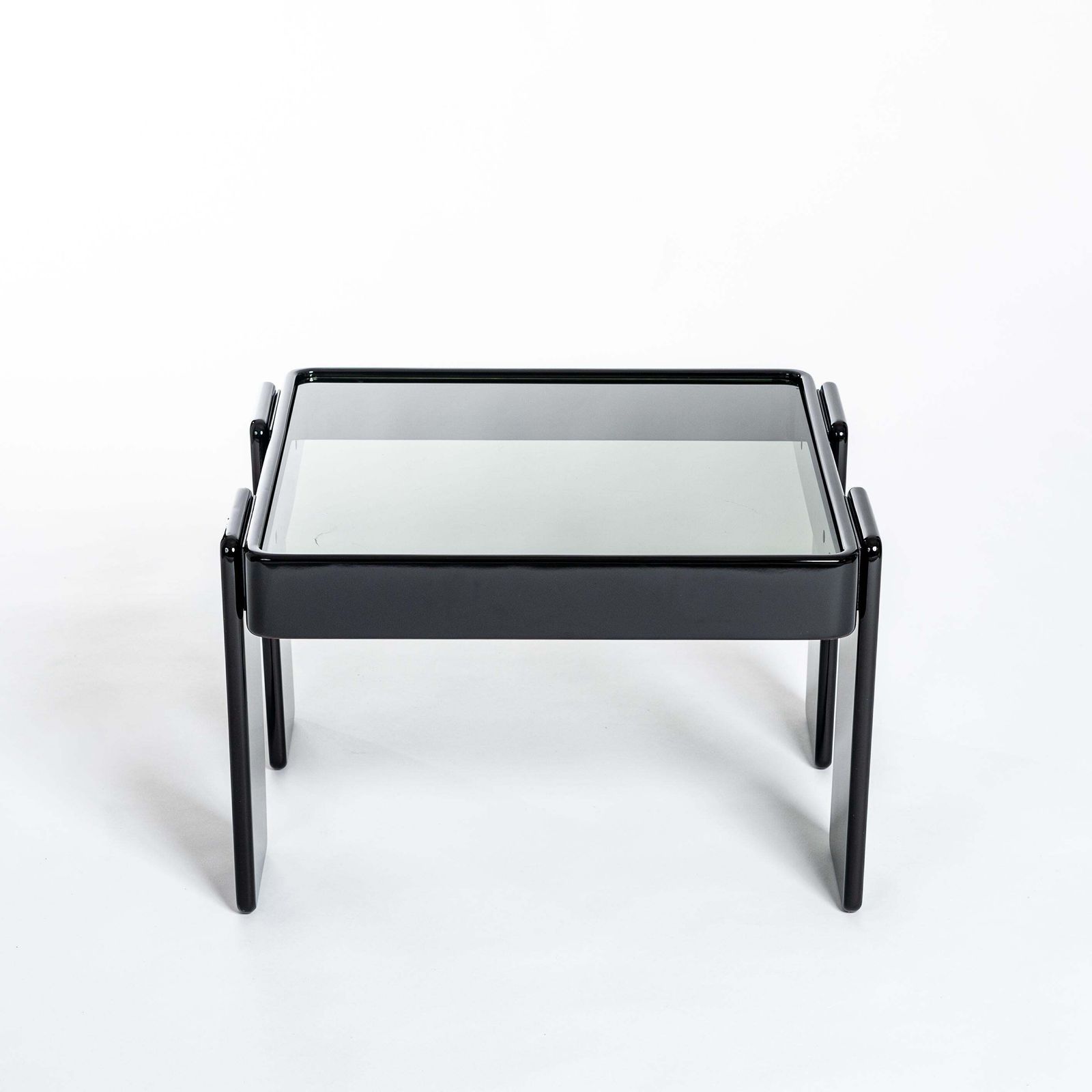 Italian Midcentury Gianfranco Frattini Black Nesting Tables For Cassina, 1960s photo 5663.0