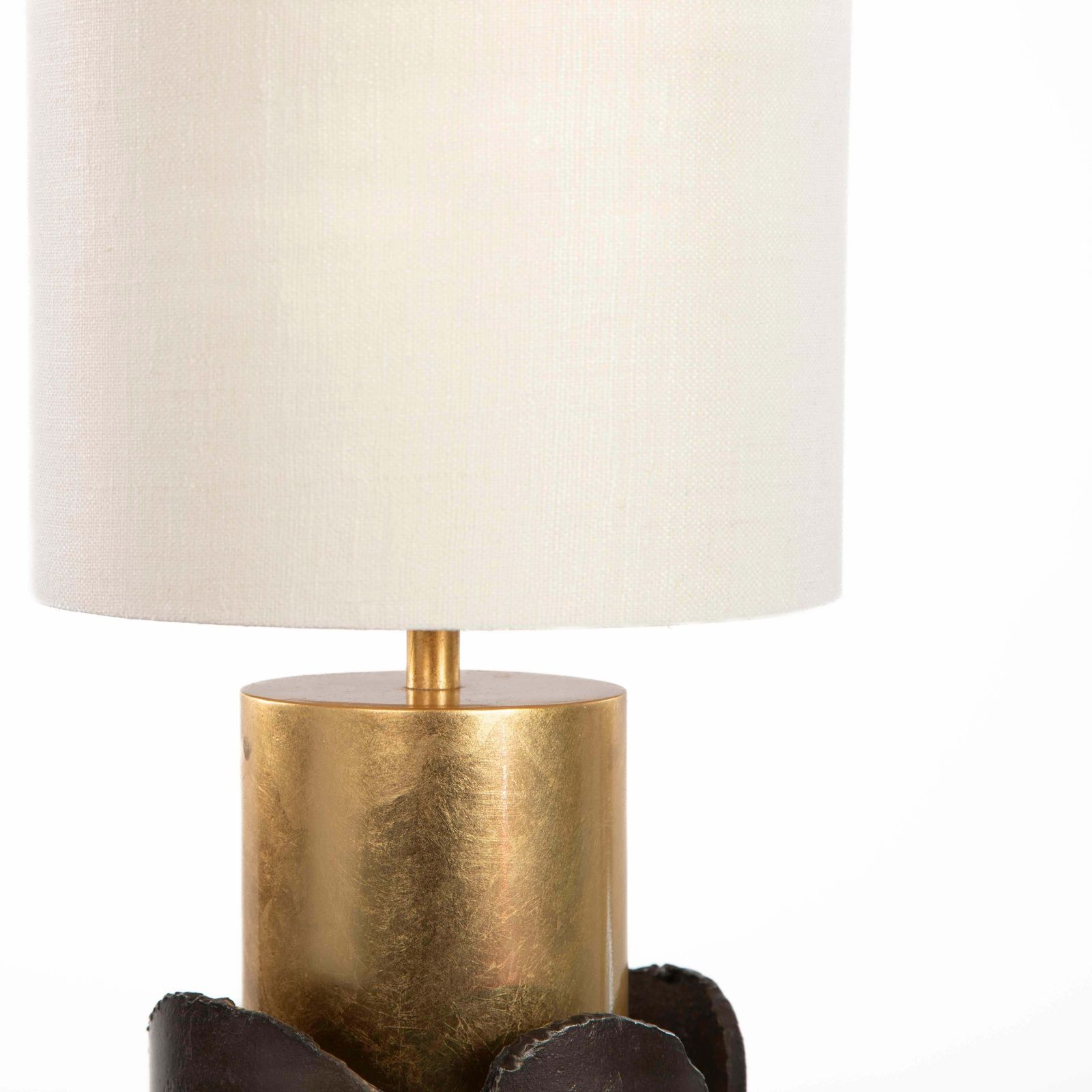 Italian Mid Century Cast Iron Floor Lamp In Gold Brown By Banci, Firenze 1980s photo Lighting