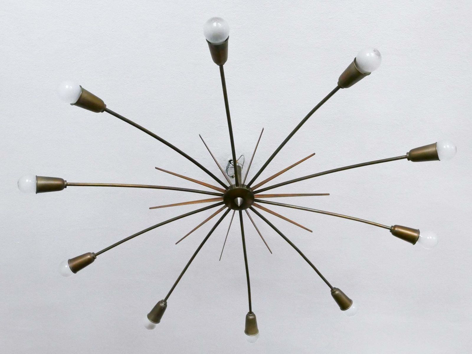 Gigantic Sputnik Chandelier Or Ceiling Light Sun By J.T. Kalmar, Austria, 1950s photo vintage