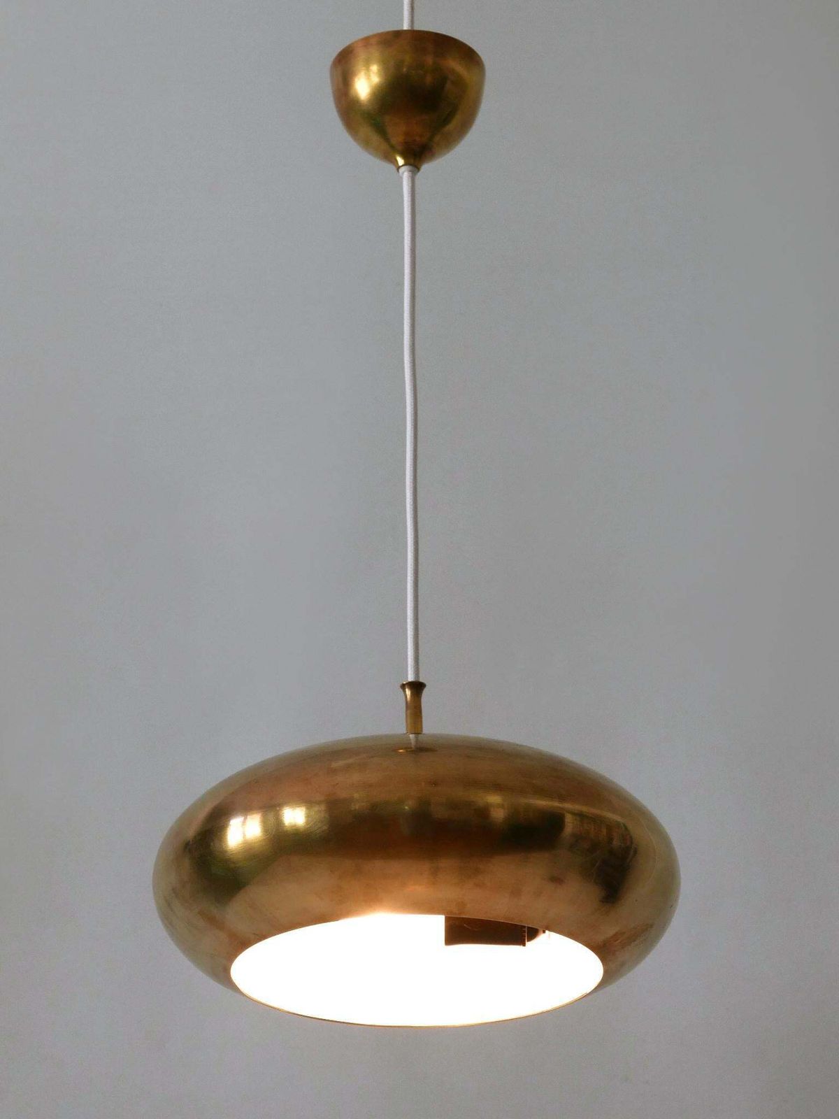 photo vinterior Rare Mid Century Modern Brass Pendant Lamp By Falkenbergs Belysning Sweden 1960s