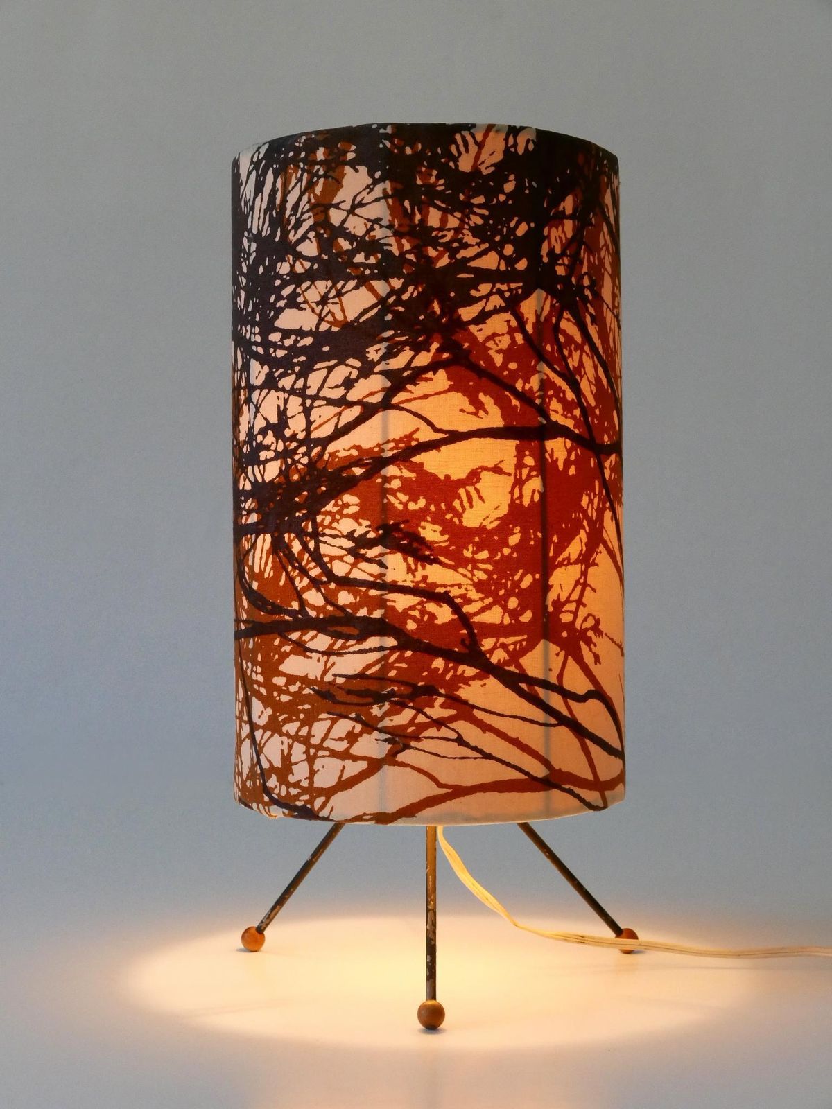 Rare & Lovely Mid Century Modern Bedside Table Lamp Austria 1950s photo vinterior