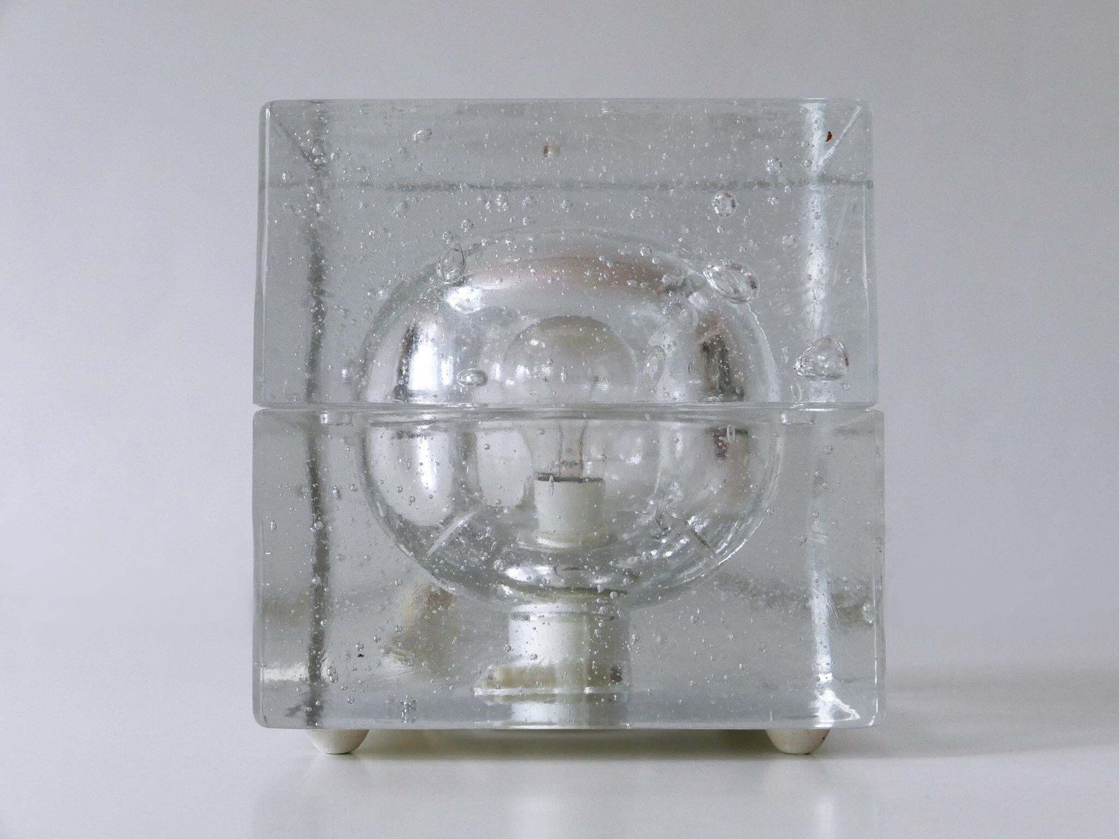photo furniture Set Of Two Hand Blown Cubic Table Lamps By Müller & Zimmer, 1970s, Germany