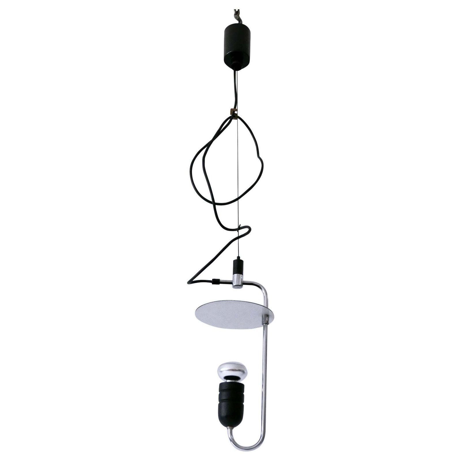 Minimalistic Mid Century Modern Pendant Lamp Or Hanging Light Italy 1970s