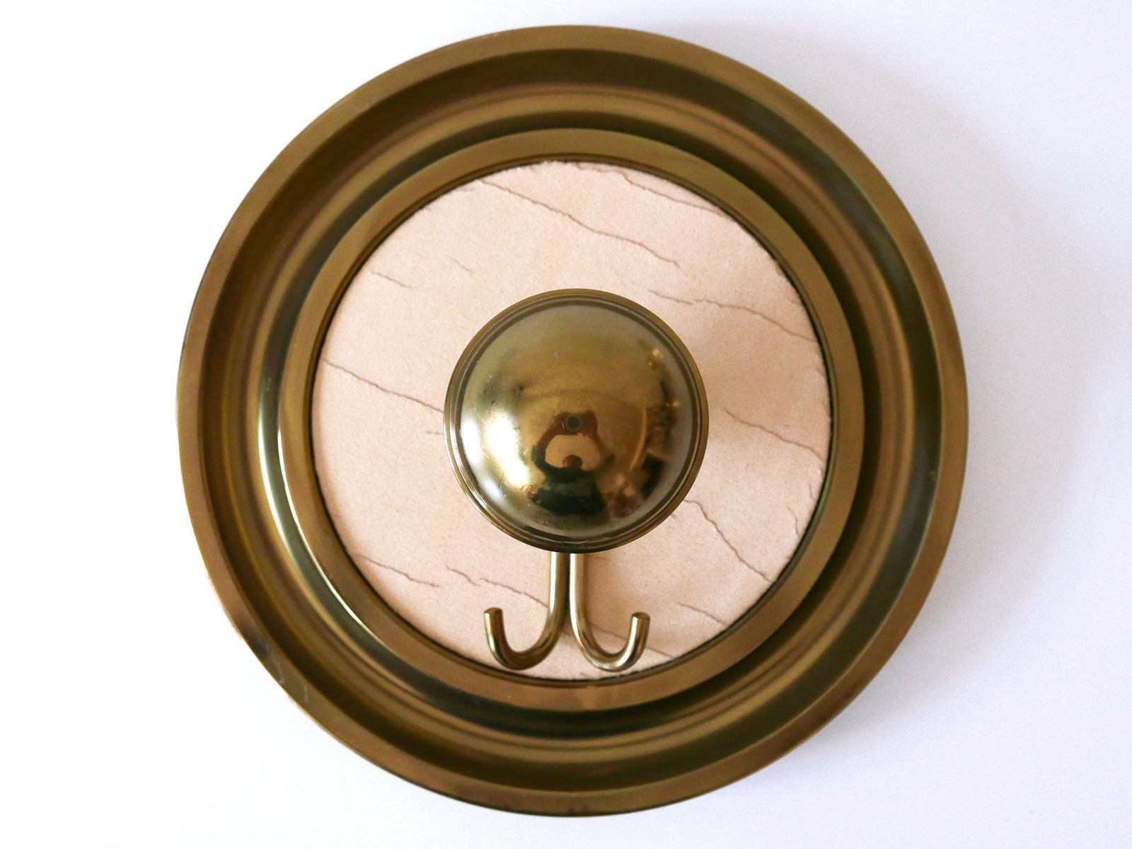 Set Of Three Large Mid Century Modern Brass Coat Hooks Or Wall Wardrobes 1960s photo Furniture