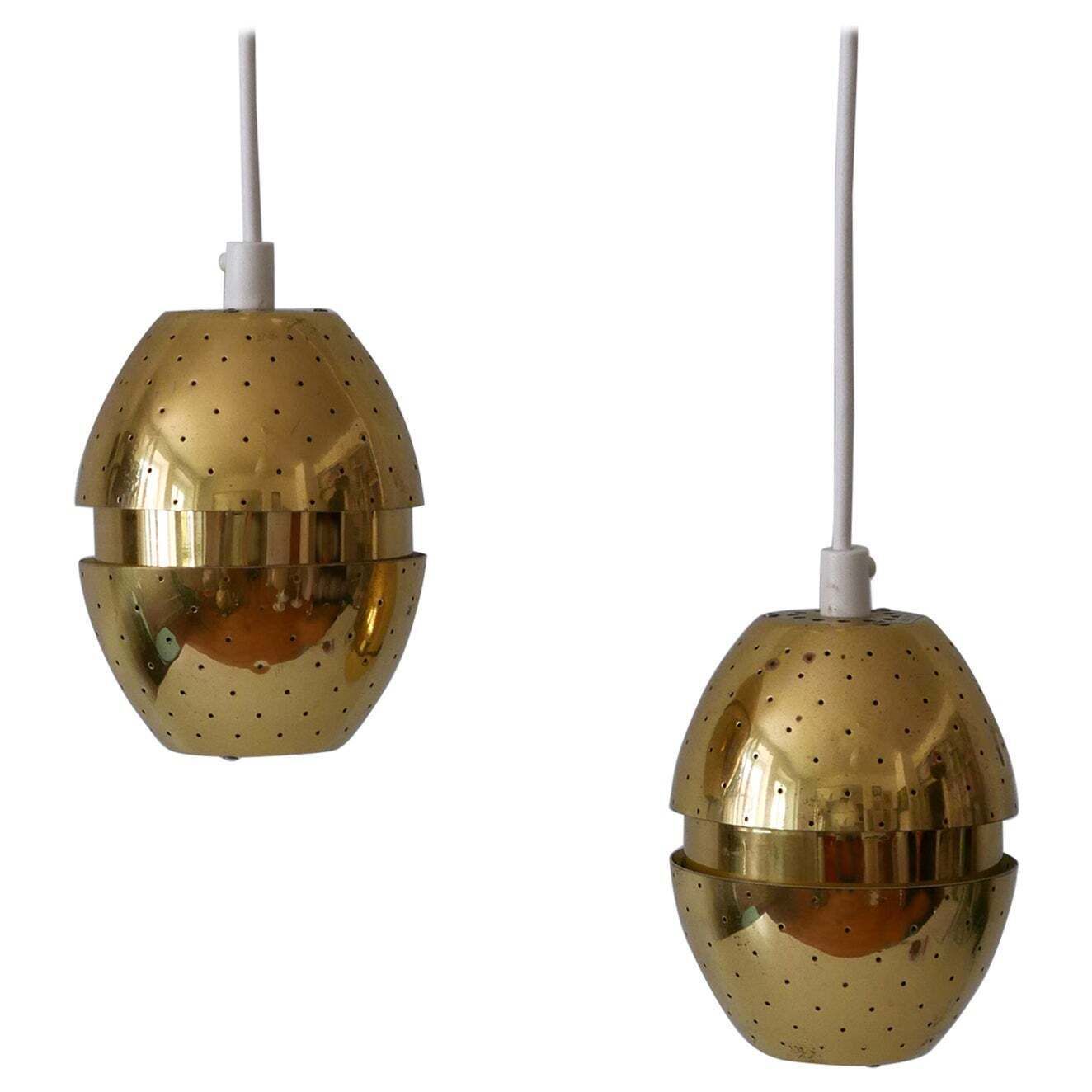 Set Of Two 'Egg' Pendant Lamps By Hans Agne Jakobsson For Ab Markaryd, Sweden