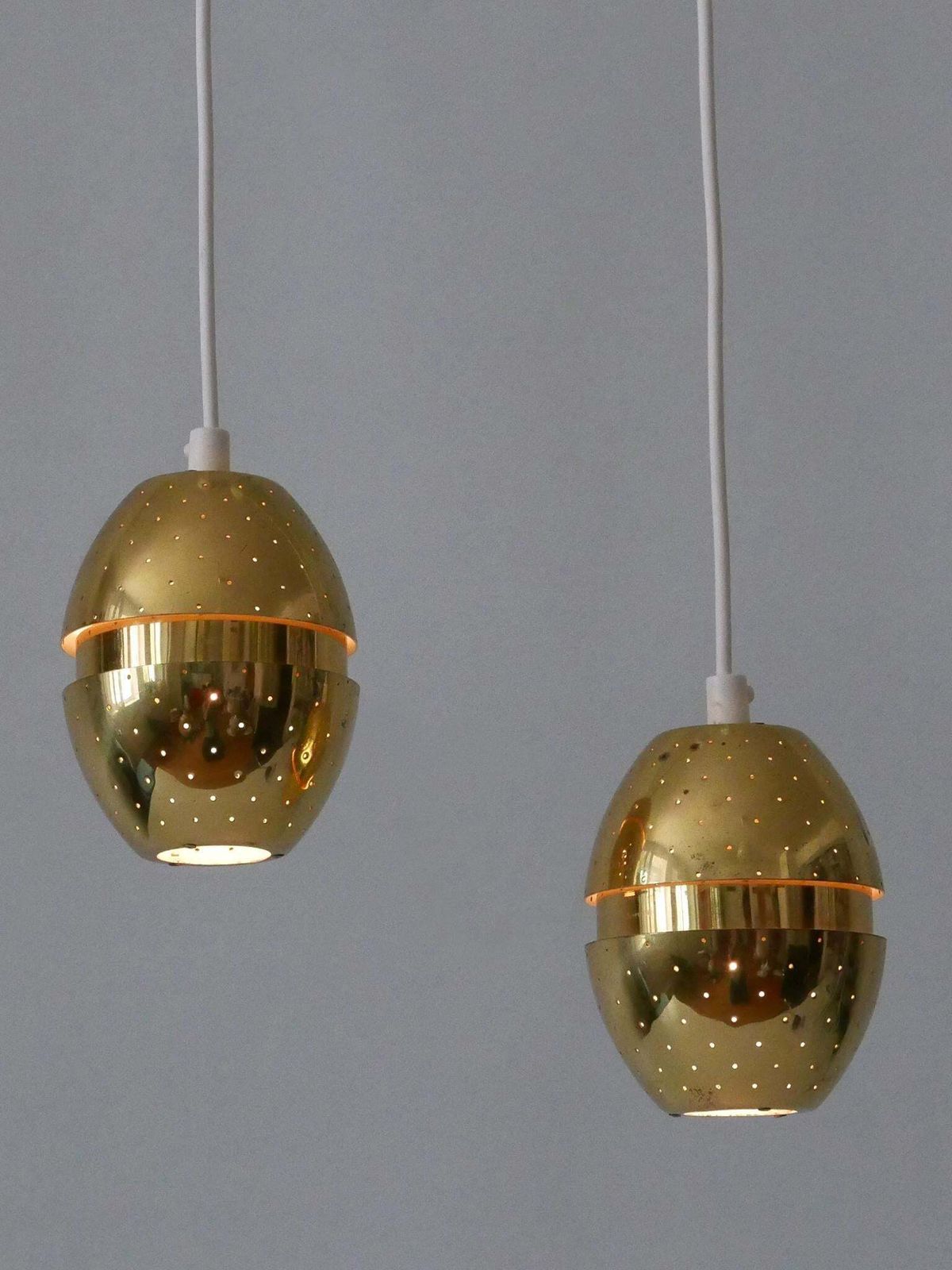 Set Of Two 'Egg' Pendant Lamps By Hans Agne Jakobsson For Ab Markaryd, Sweden photo for sale