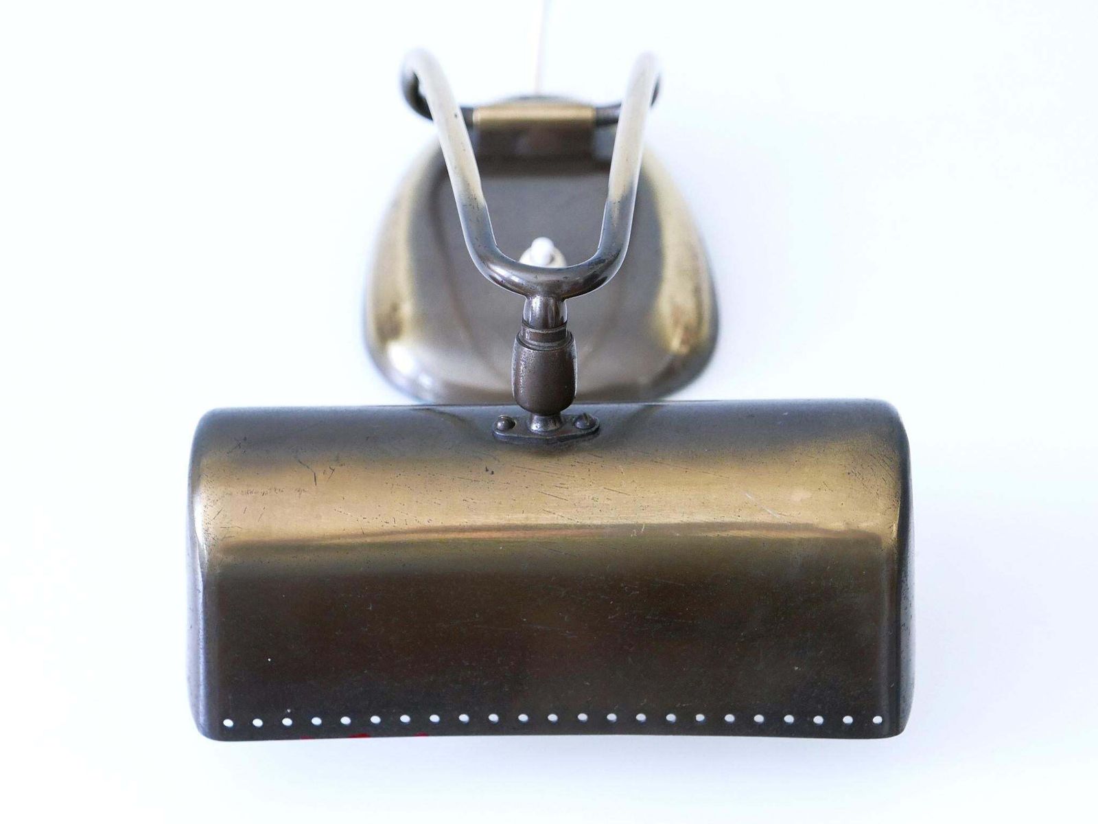 1594.0 Rare & Elegant Mid Century Modern Brass Piano Lamp Or Desk Light Germany 1950s photo