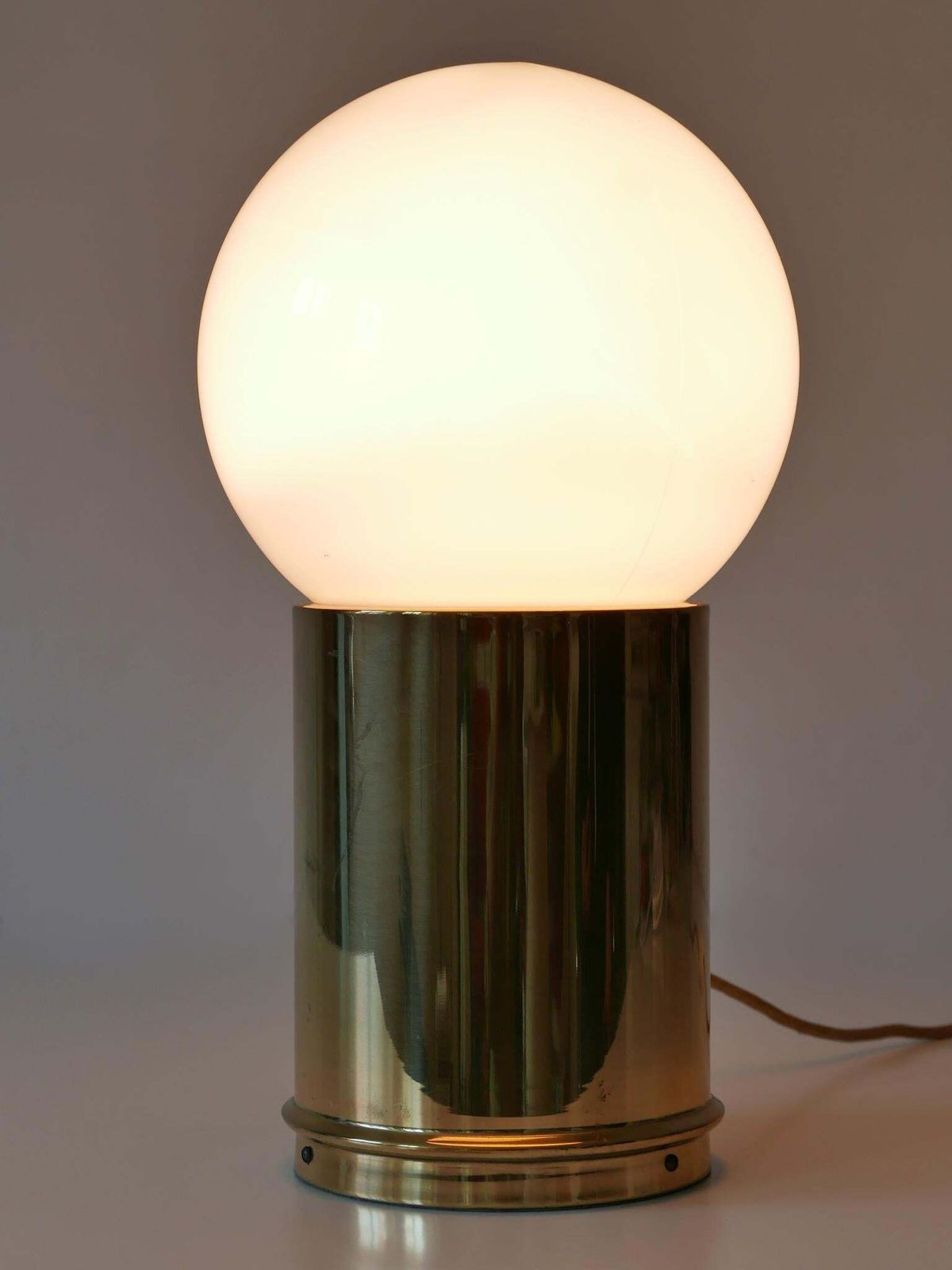 Elegant Mid Century Modern Table Lamp By Vereinigte Werkstätten Germany 1960s photo furniture